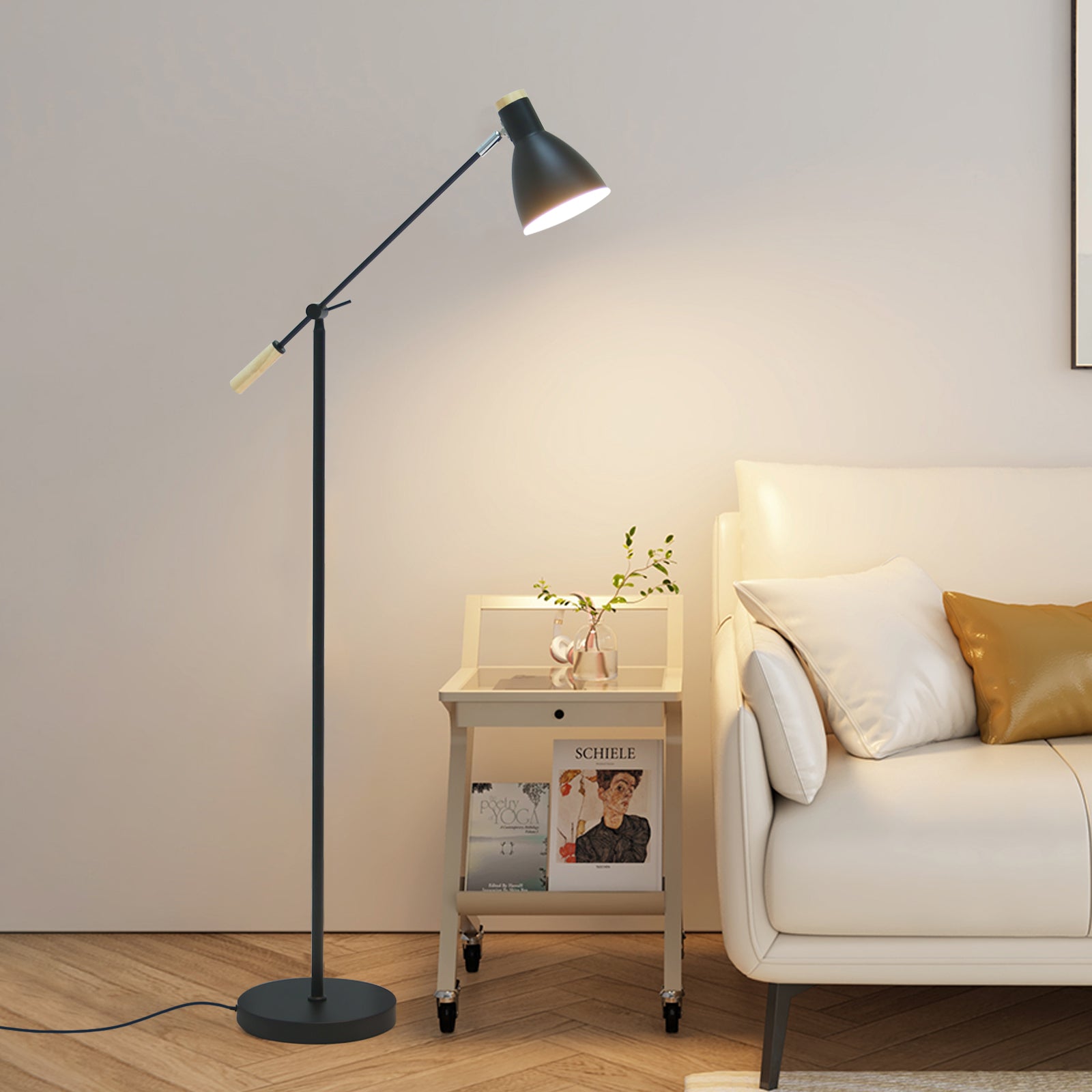 Scandinavian Adjustable Floor Lamp - Black