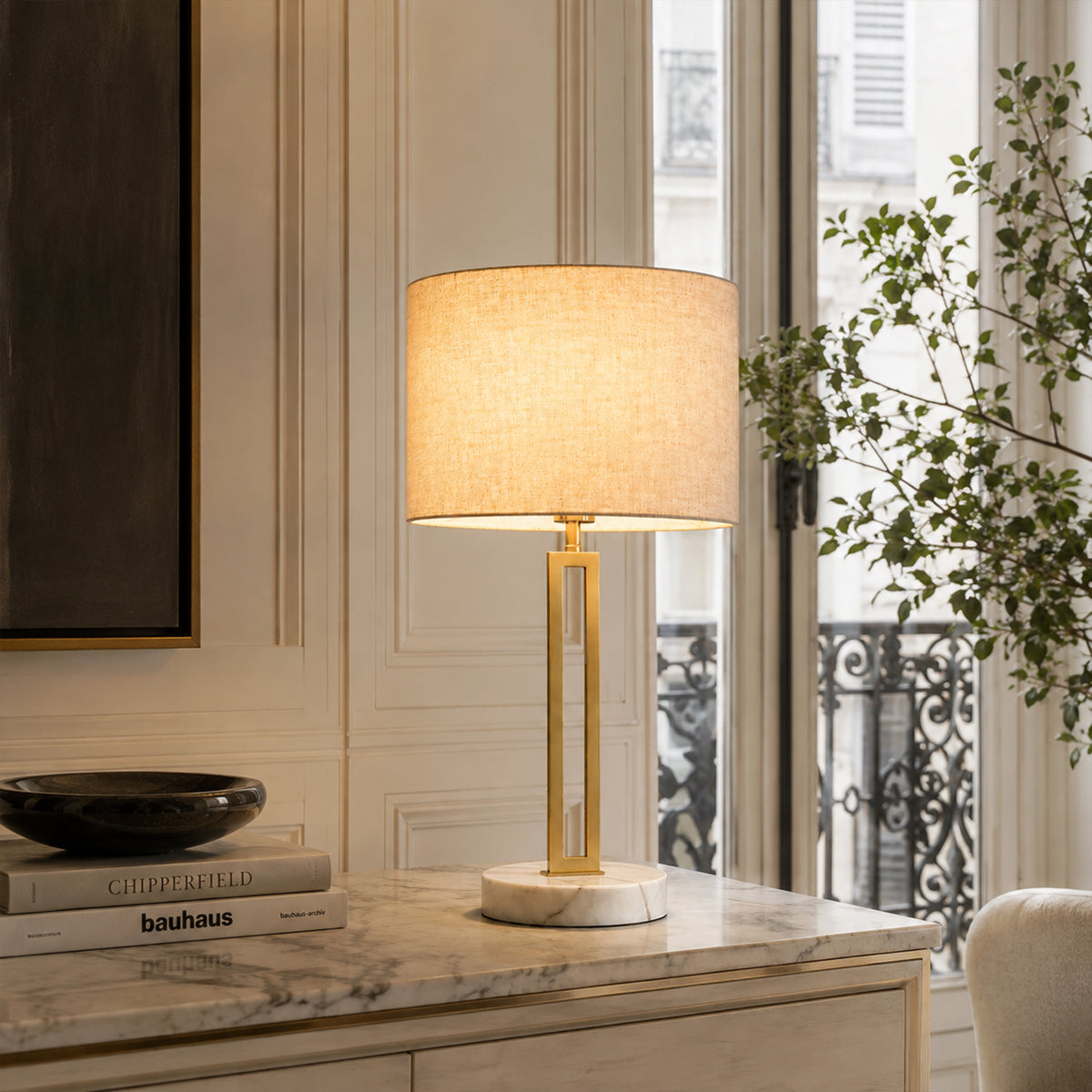 Margleus Table Lamp with Marble Base