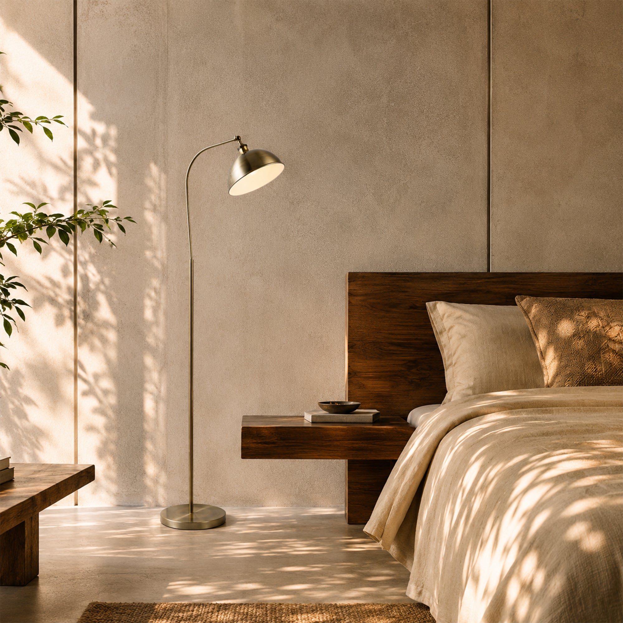 Lenna Floor Lamp - Antique Brass