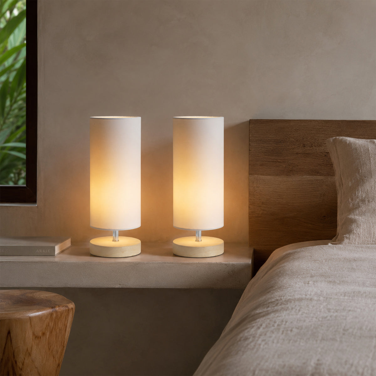 Set of 2 Mano Cylinder Table Lamp
