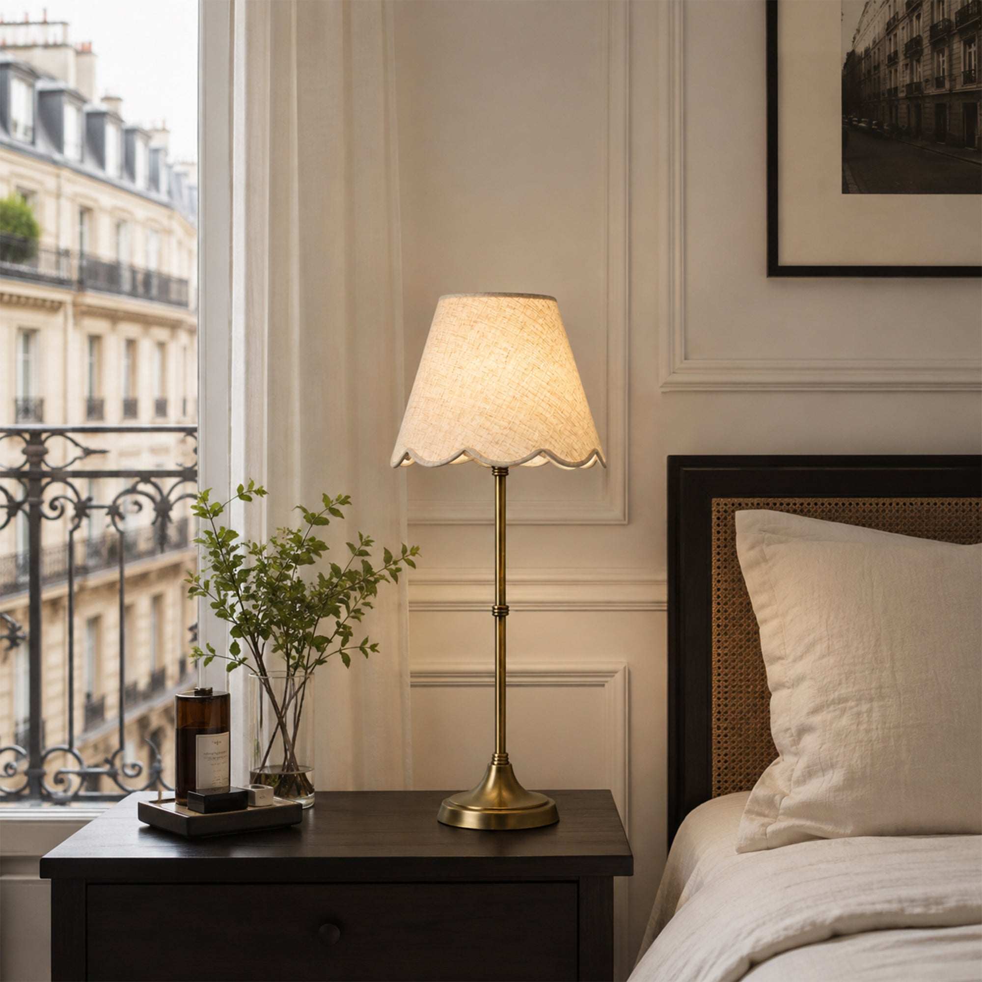 Lottie Table Lamp - Linen Colour
