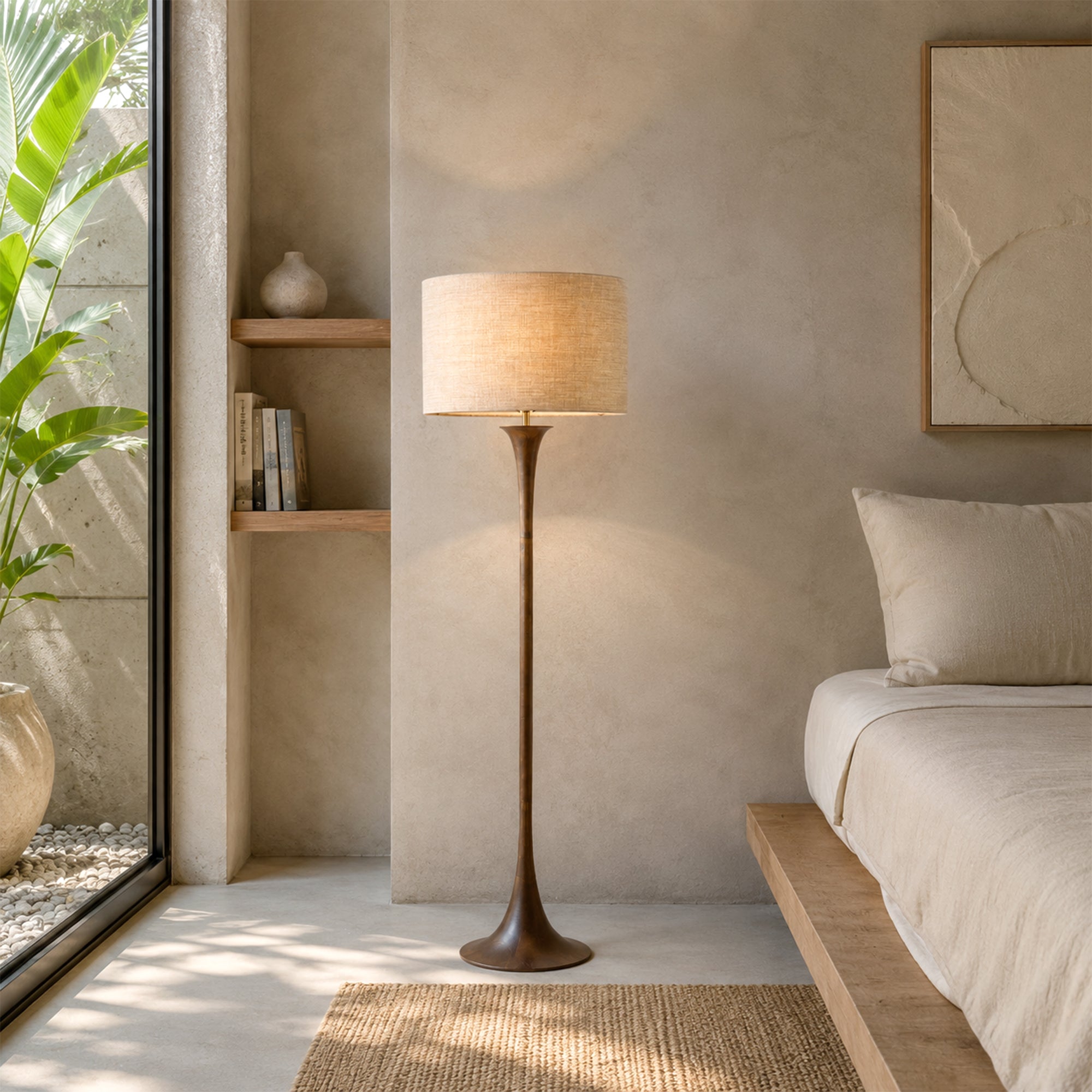 Soraya Floor Lamp - Walnut