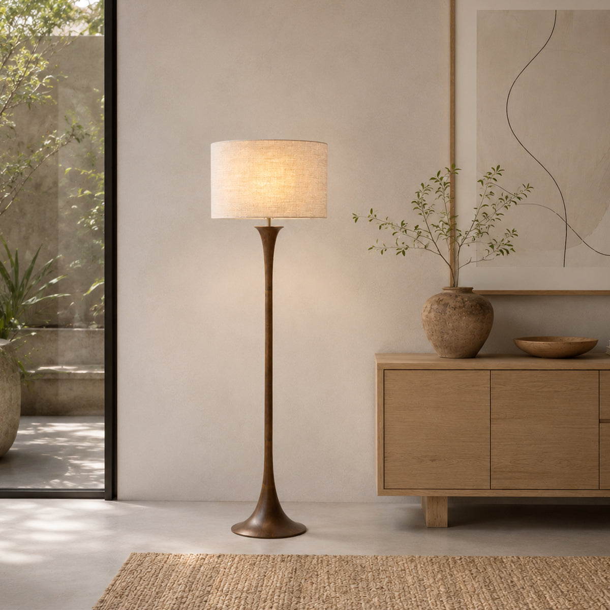 Soraya Floor Lamp - Walnut