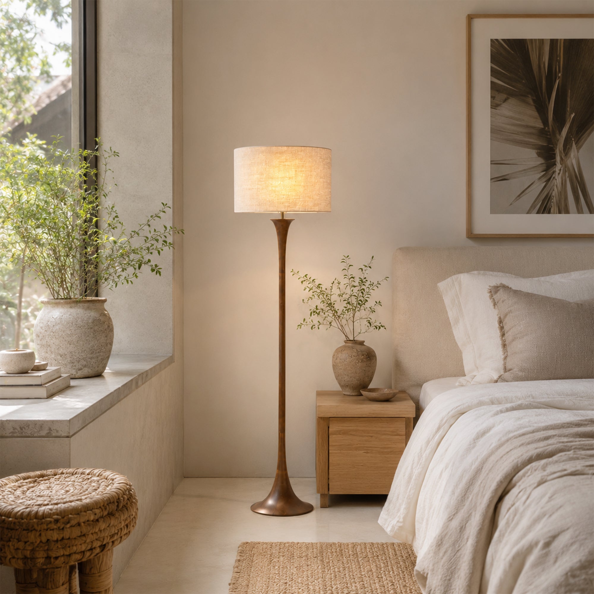 Soraya Floor Lamp - Walnut