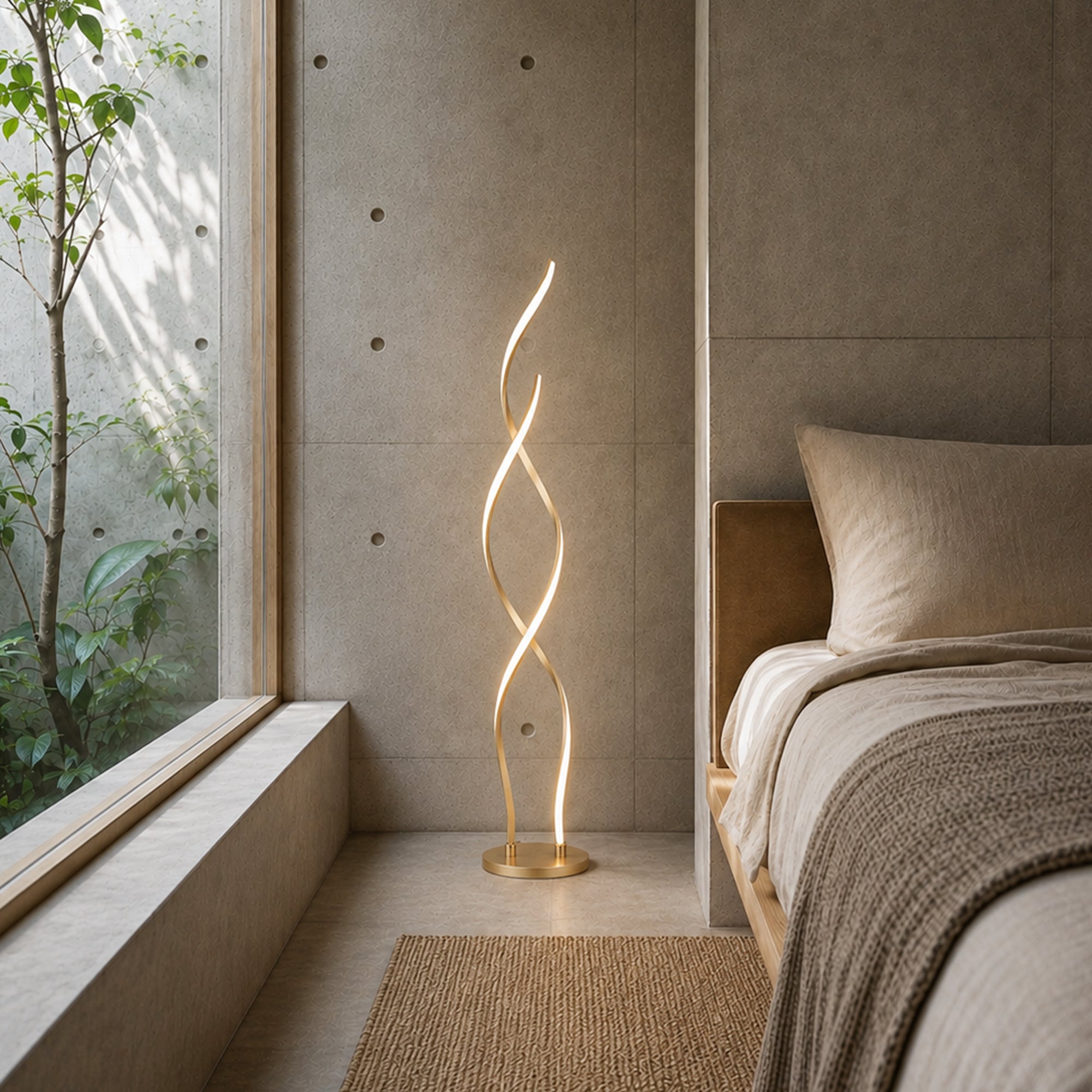 Acropora LED Floor Lamp - Gold