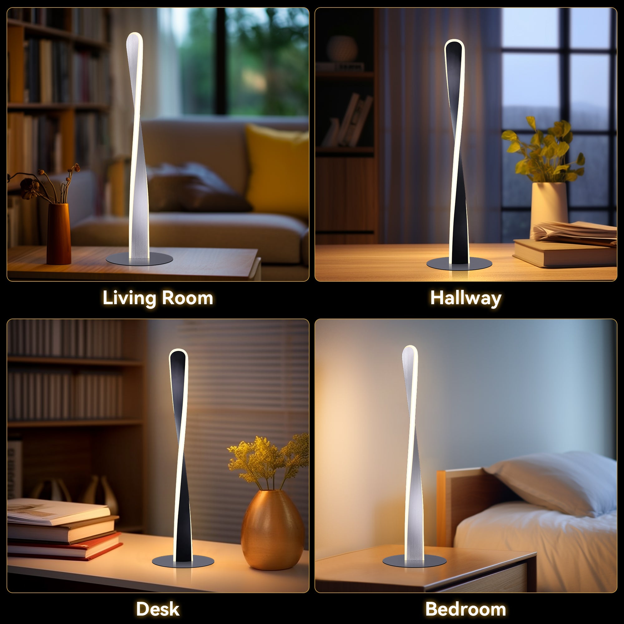 Enhalus LED Table Lamp - Brushed Chrome