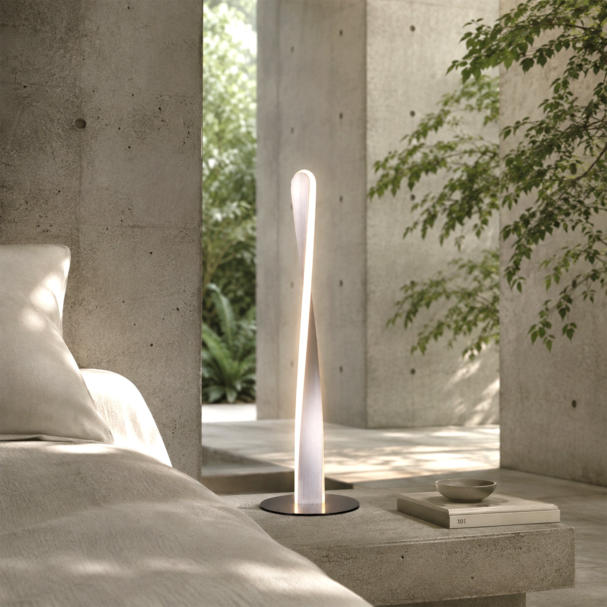 Enhalus LED Table Lamp - Brushed Chrome