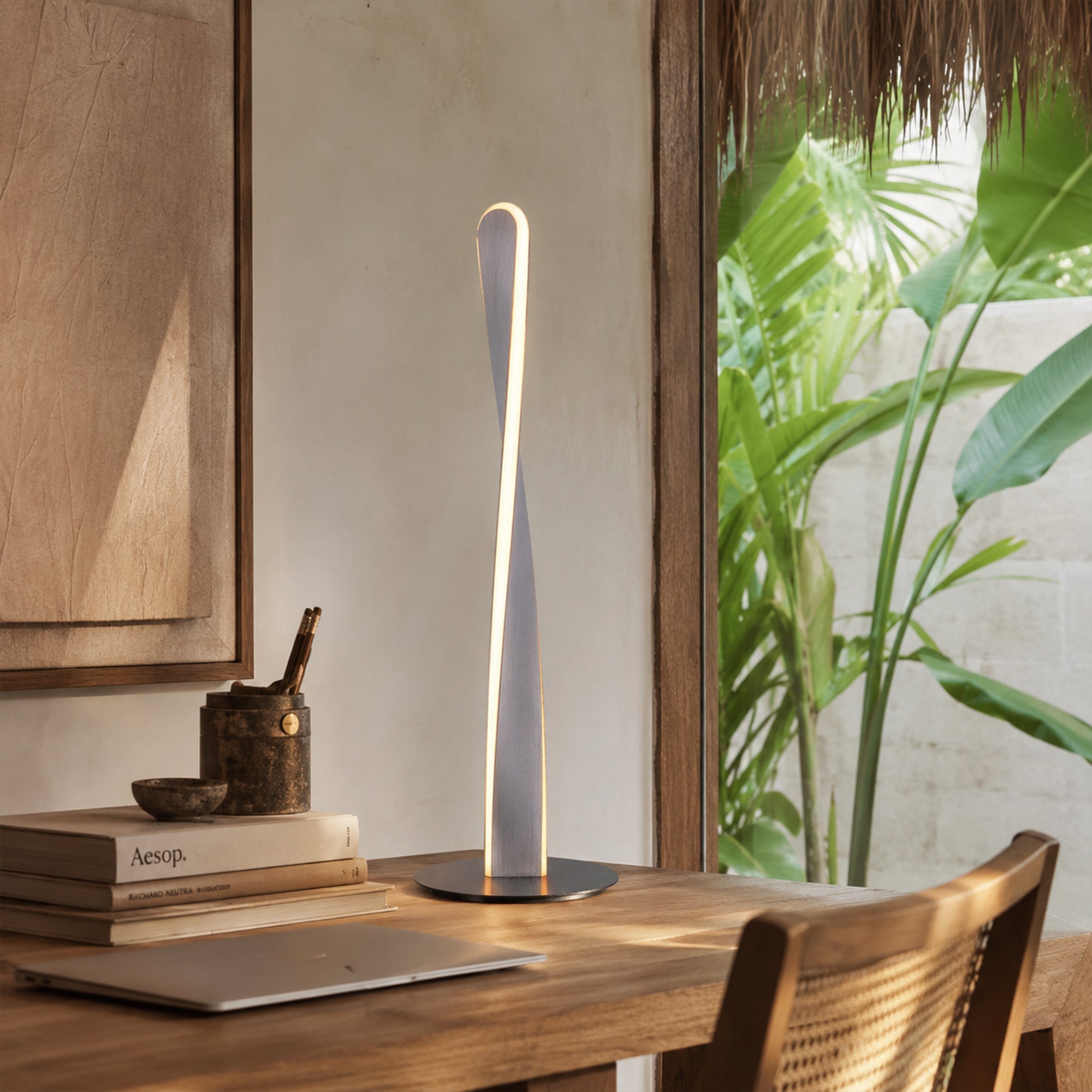 Enhalus LED Table Lamp - Brushed Chrome