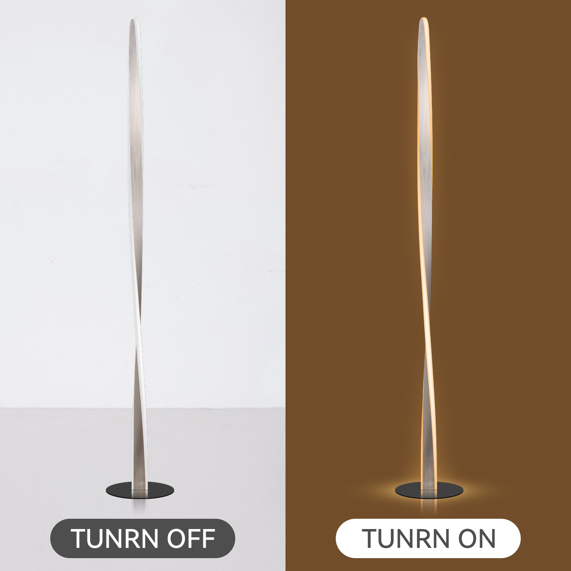 Enhalus LED Floor Lamp - Brushed Chrome