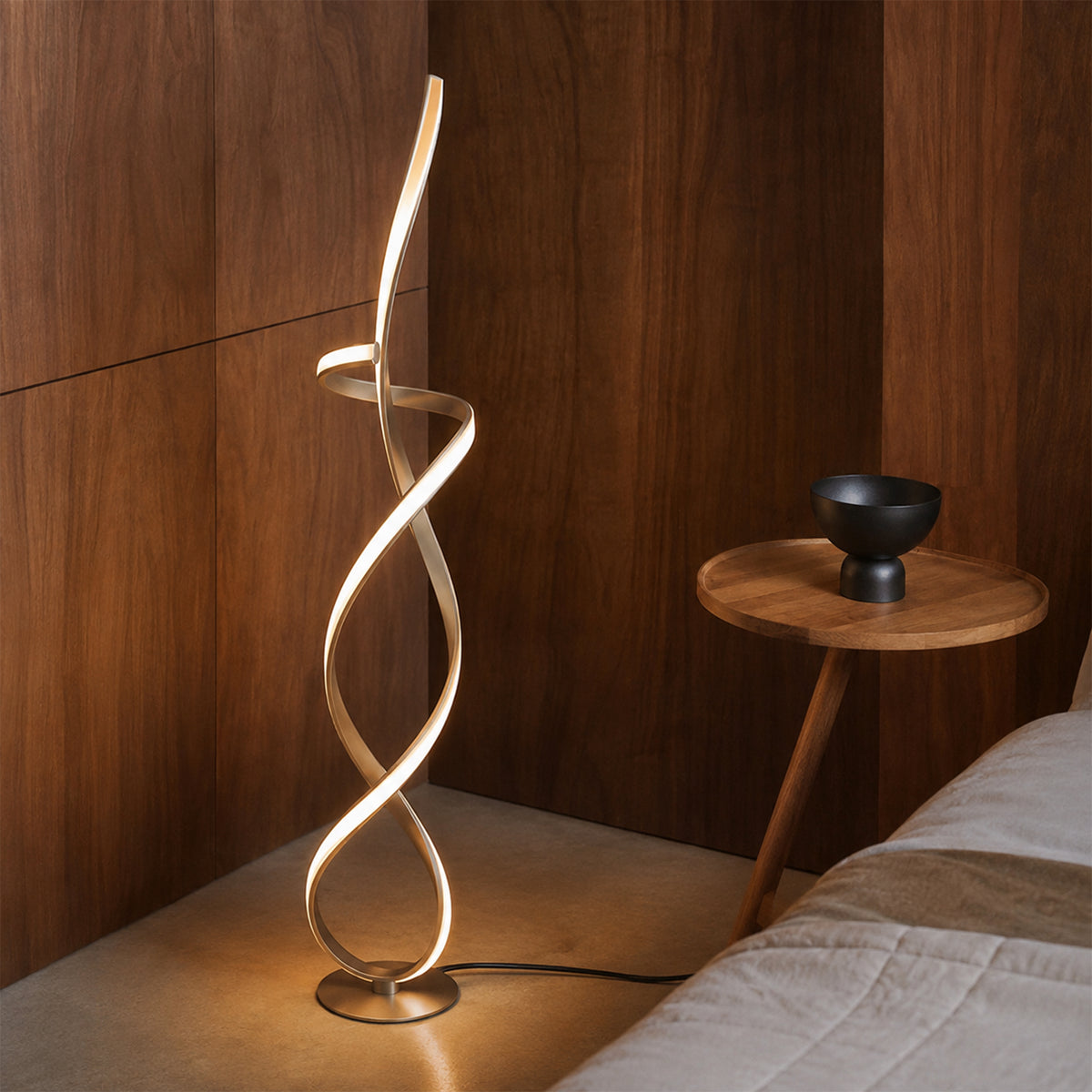 Ainhoa LED Floor Lamp - Satin Chrome