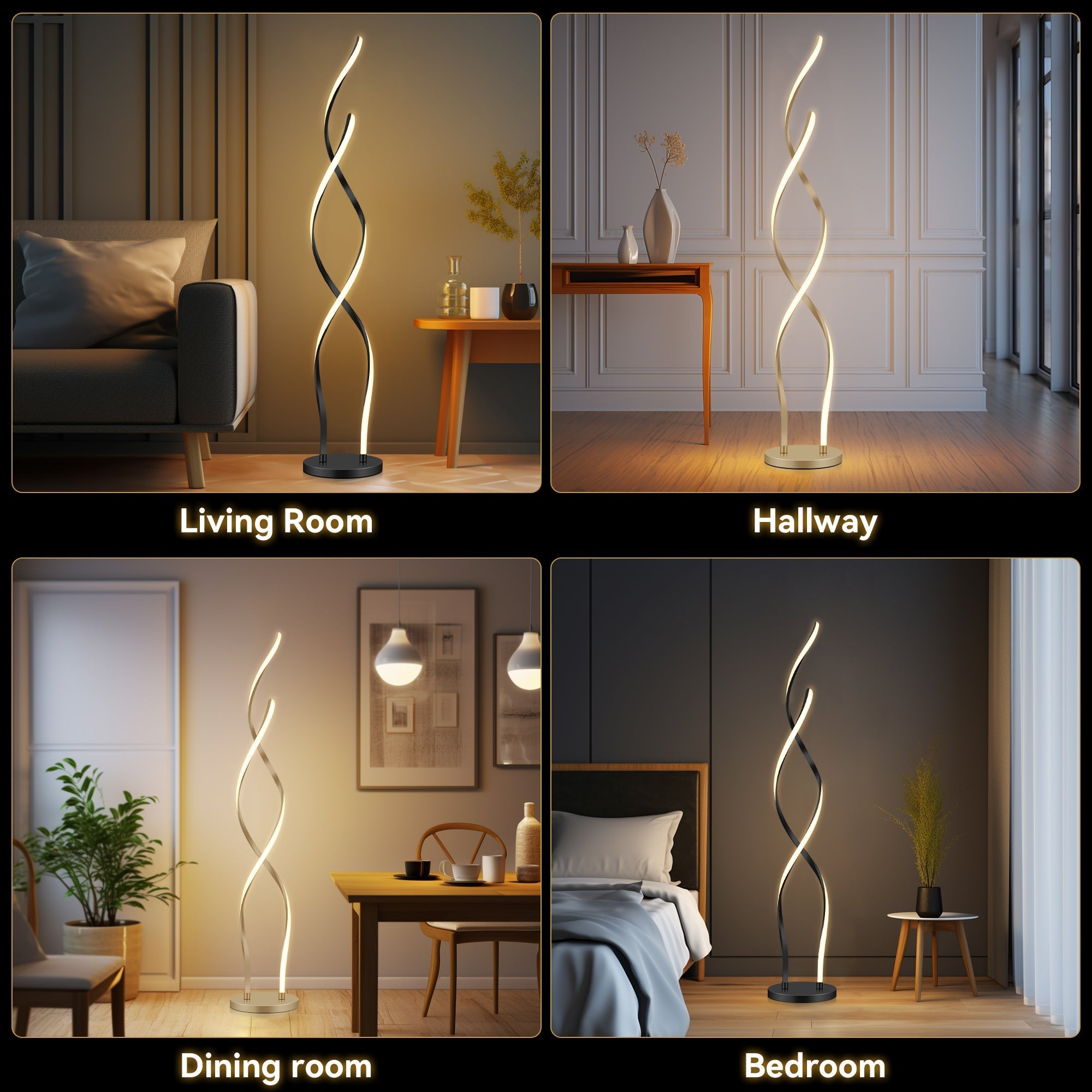 Acropora LED Floor Lamp - Gold