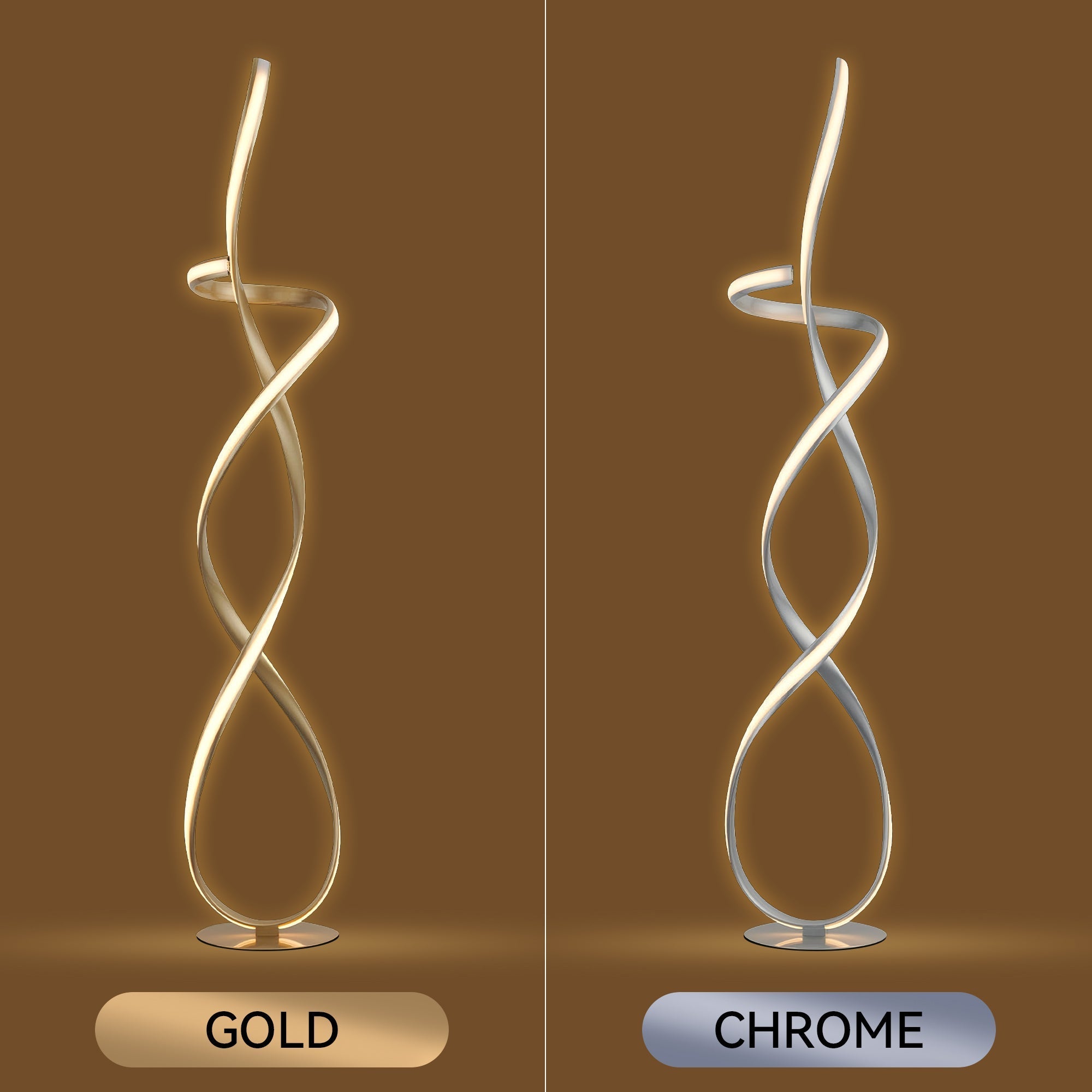 Ainhoa LED Floor Lamp - Satin Chrome
