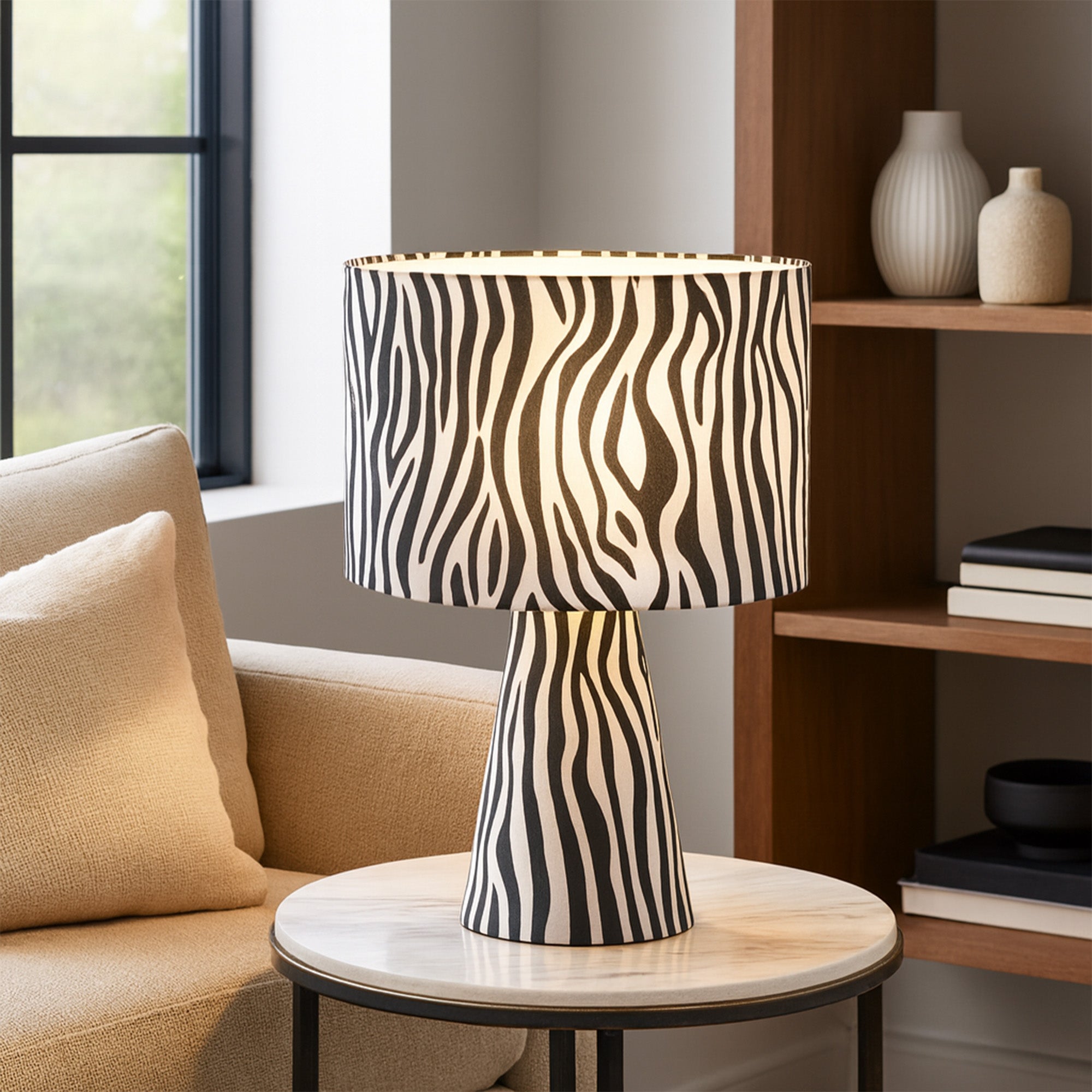 Momo Table Lamp - Zebra