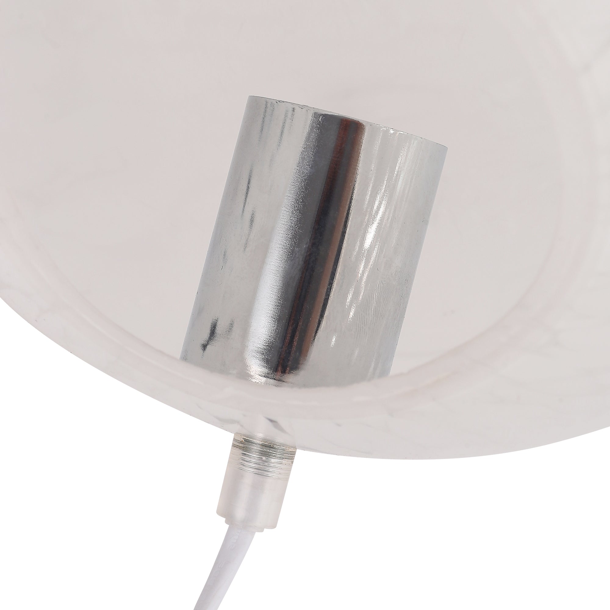 Lyra Glass Ball Lamp - White Speckle