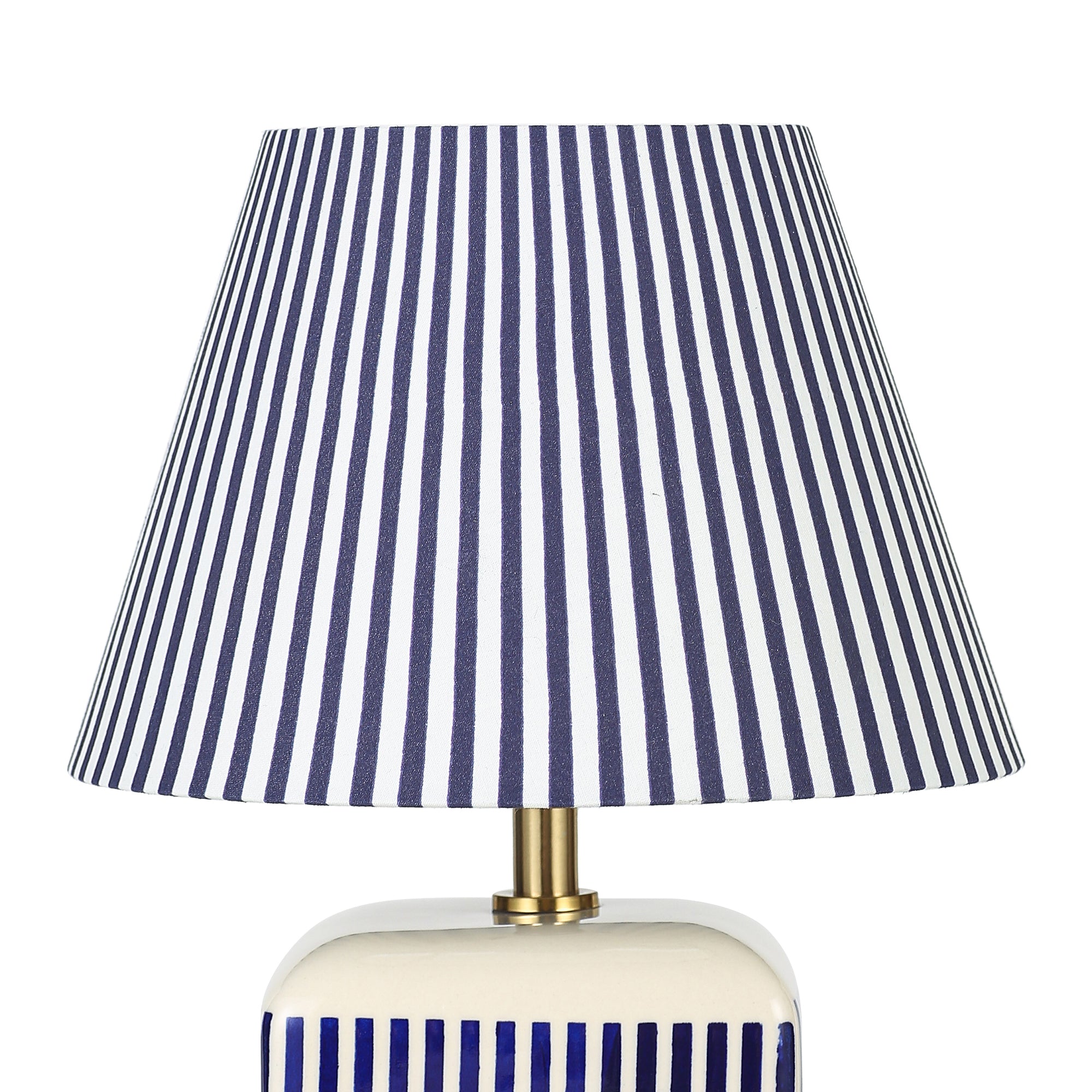 Amaris Ceramic Striped Table Lamp Set of 2 - Blue