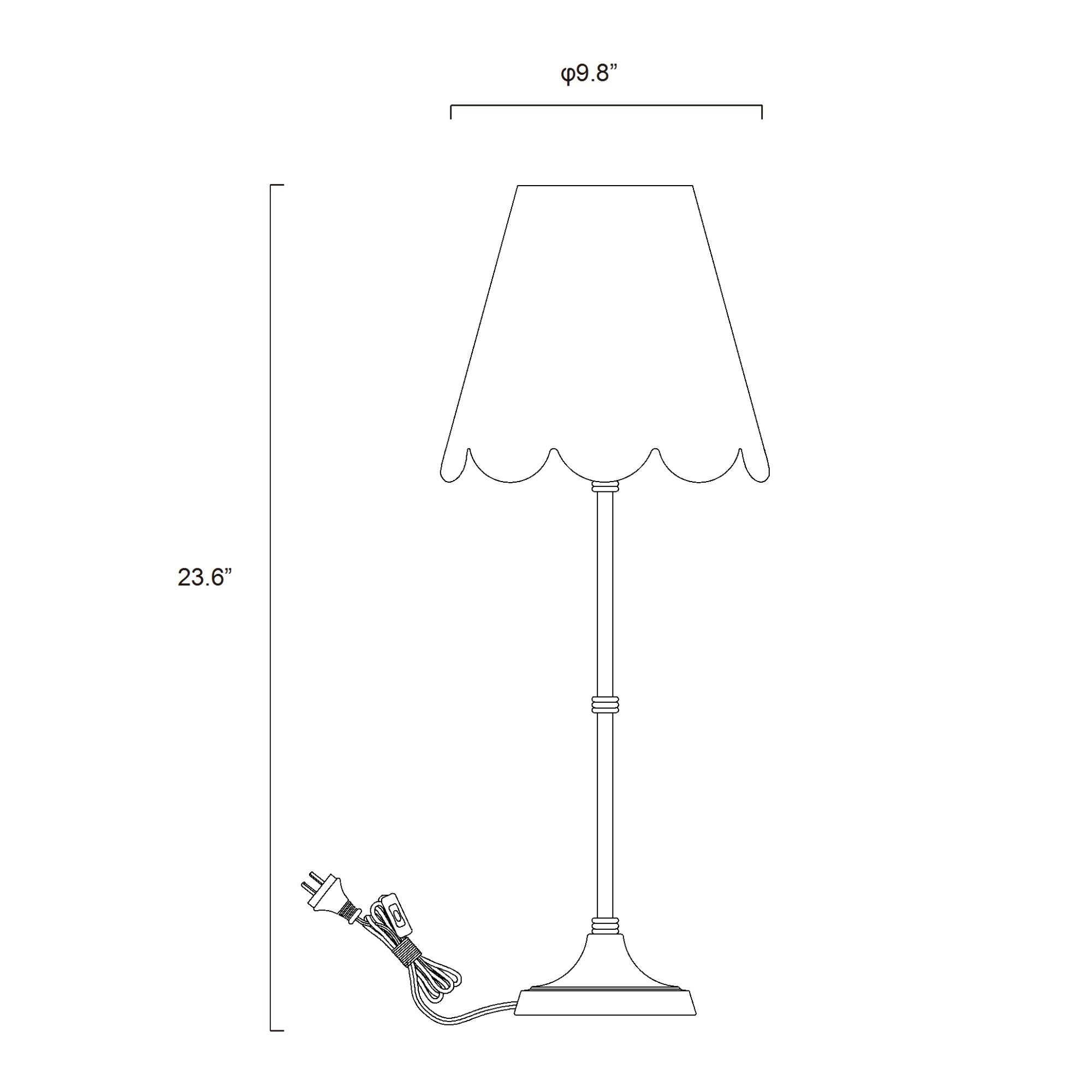 Lottie Table Lamp - Linen Colour