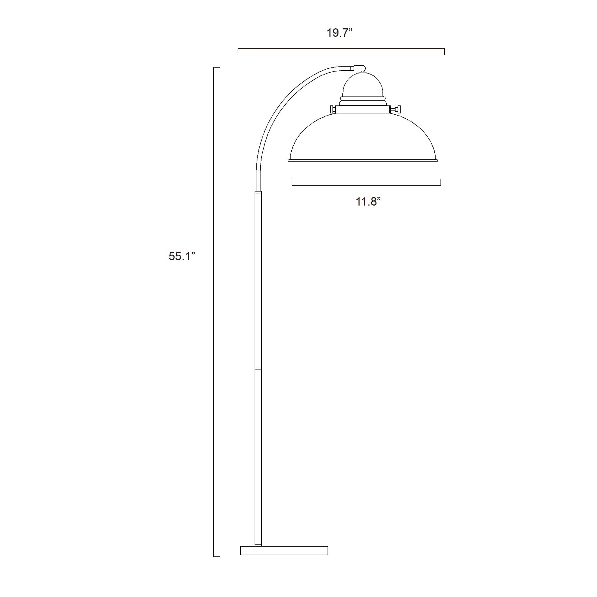 Manor Metal Floor Lamp - Weathered Brass