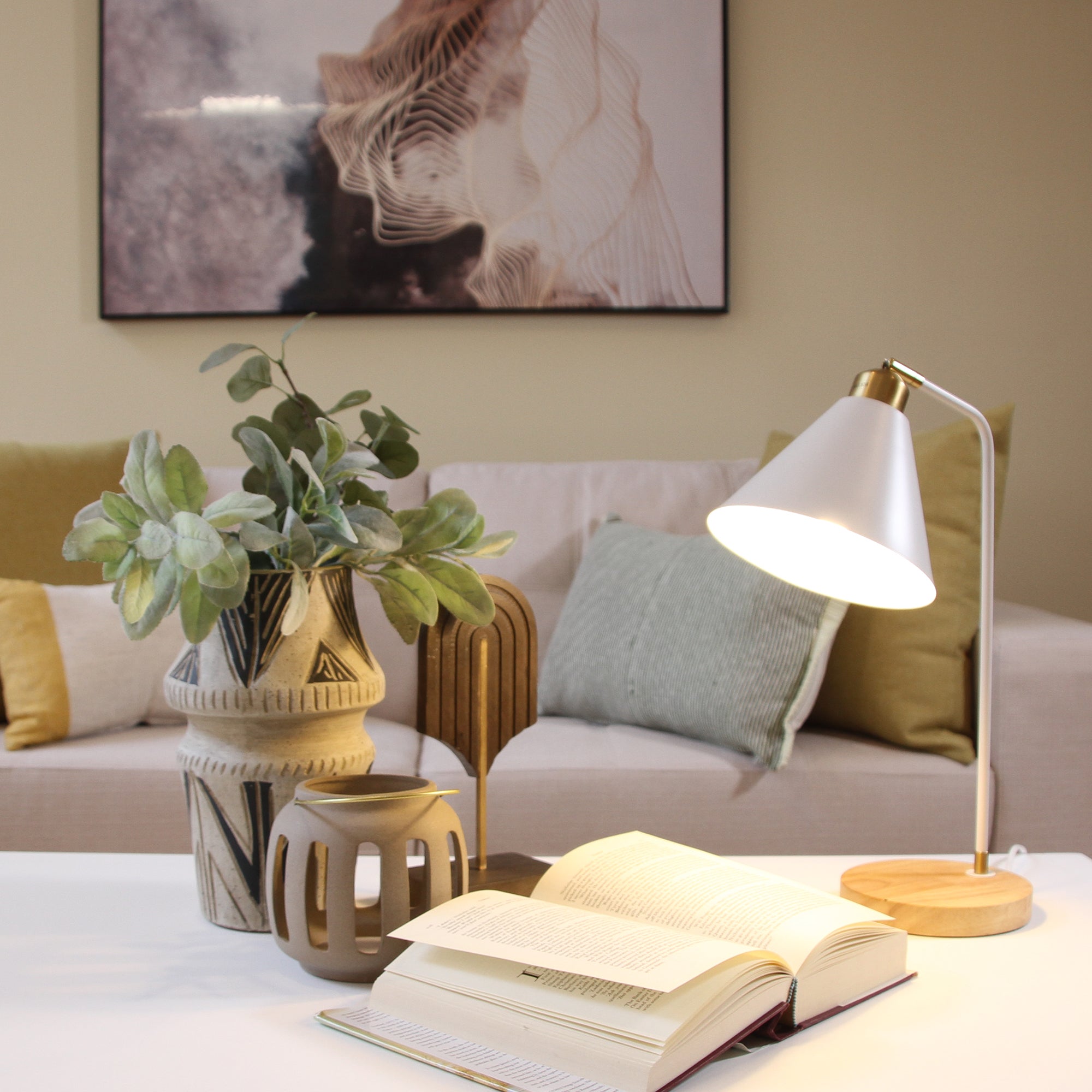 Aimee Table Lamp - White