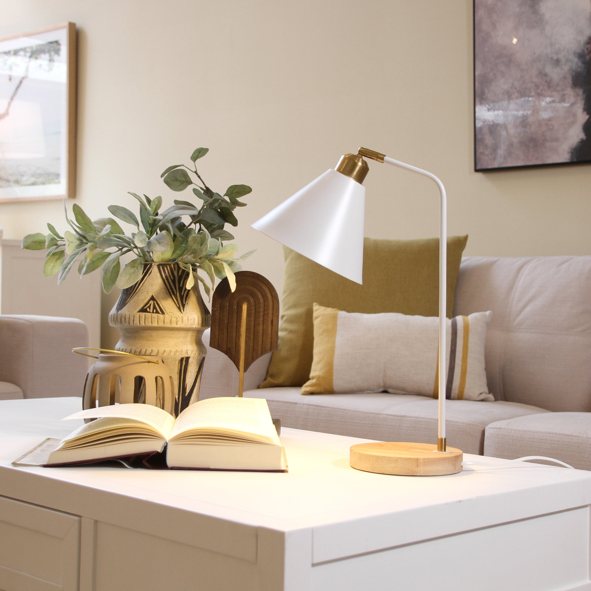 Aimee Table Lamp - White