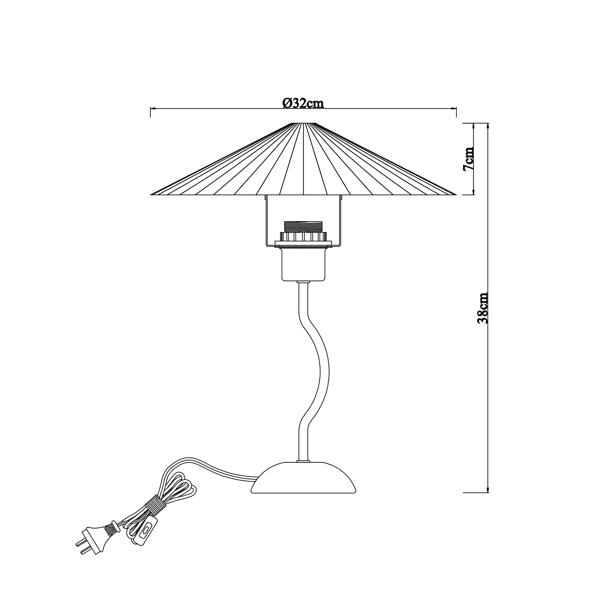 Piairie Table Lamp - Black