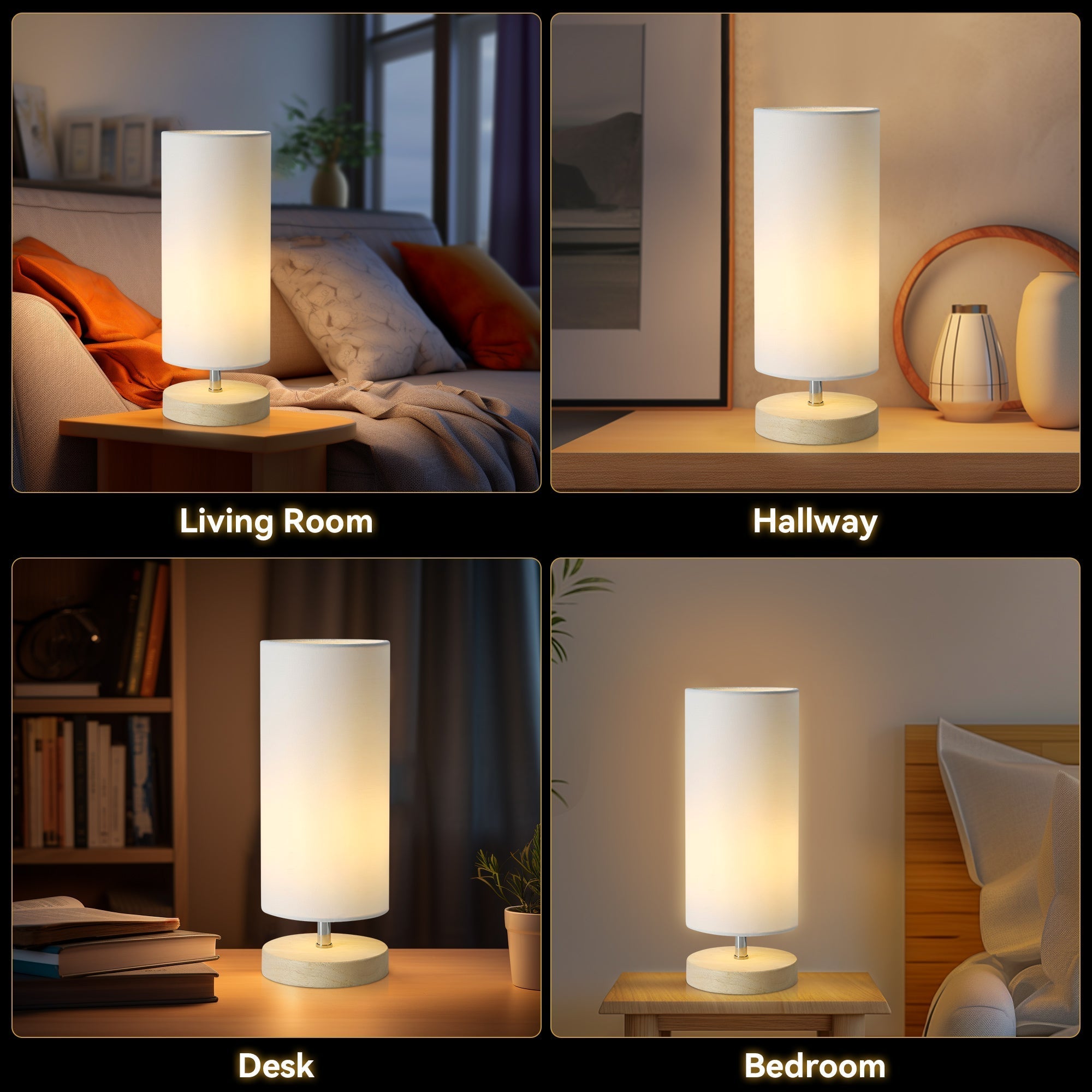 Set of 2 Mano Cylinder Table Lamp