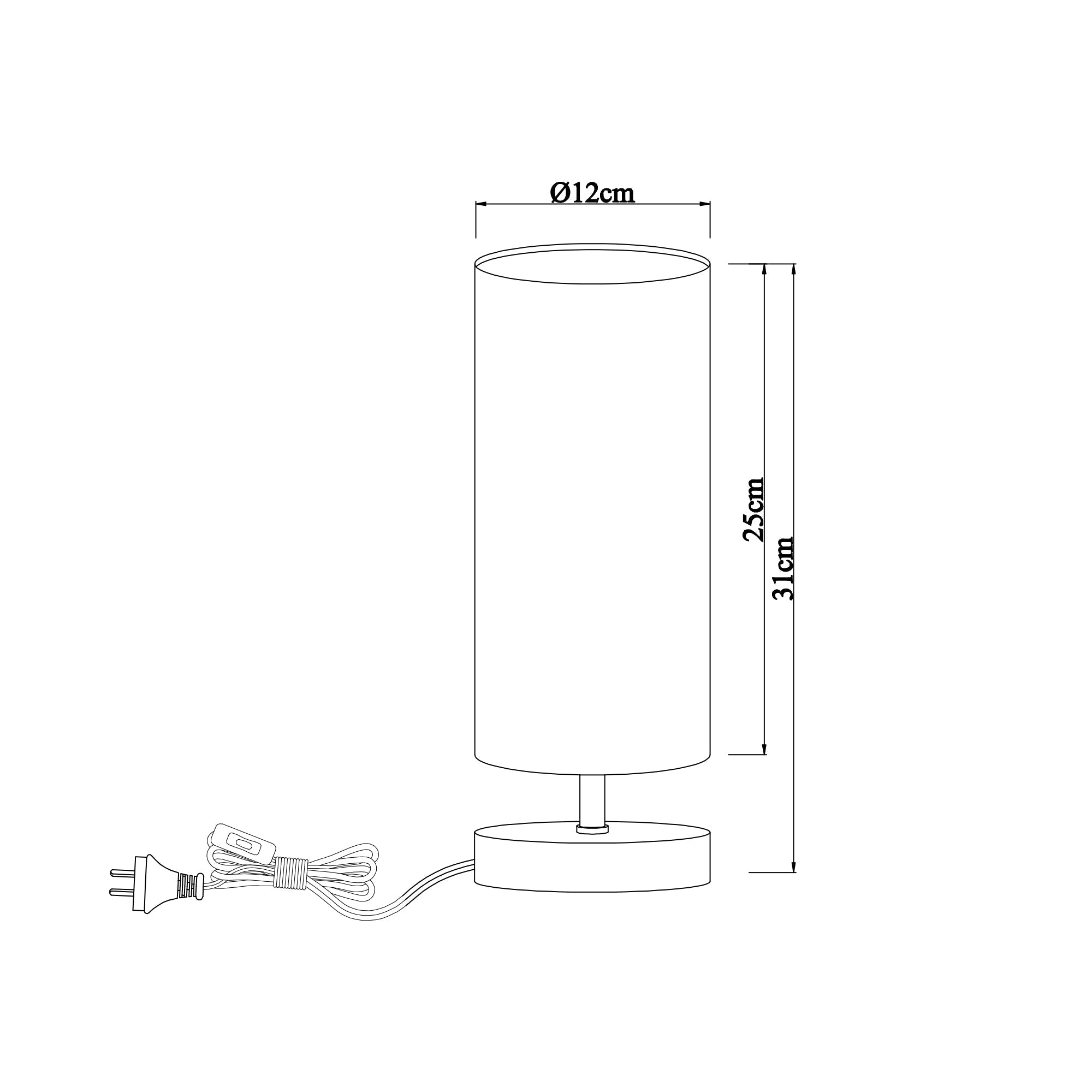 Set of 2 Mano Cylinder Table Lamp