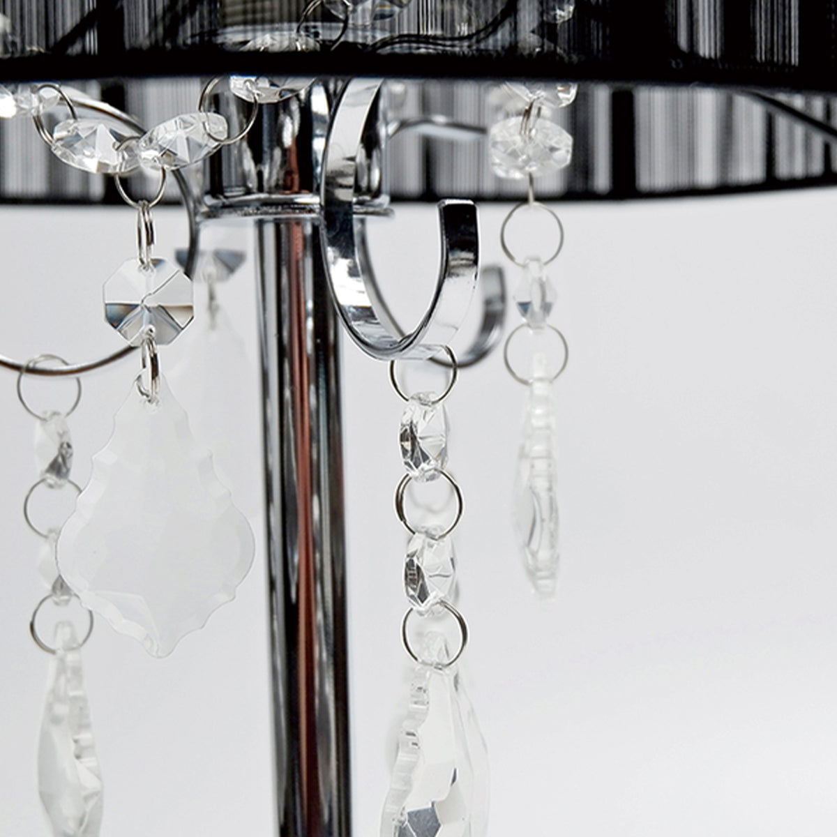 Paris Crystal Table Lamp - Black
