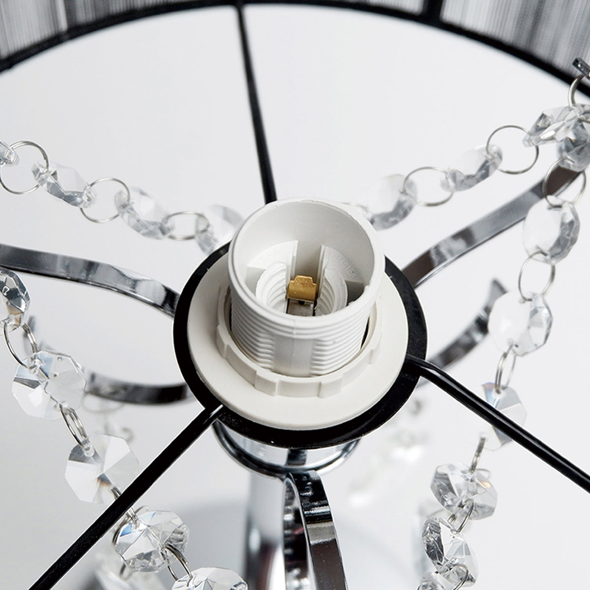 Paris Crystal Table Lamp - Black