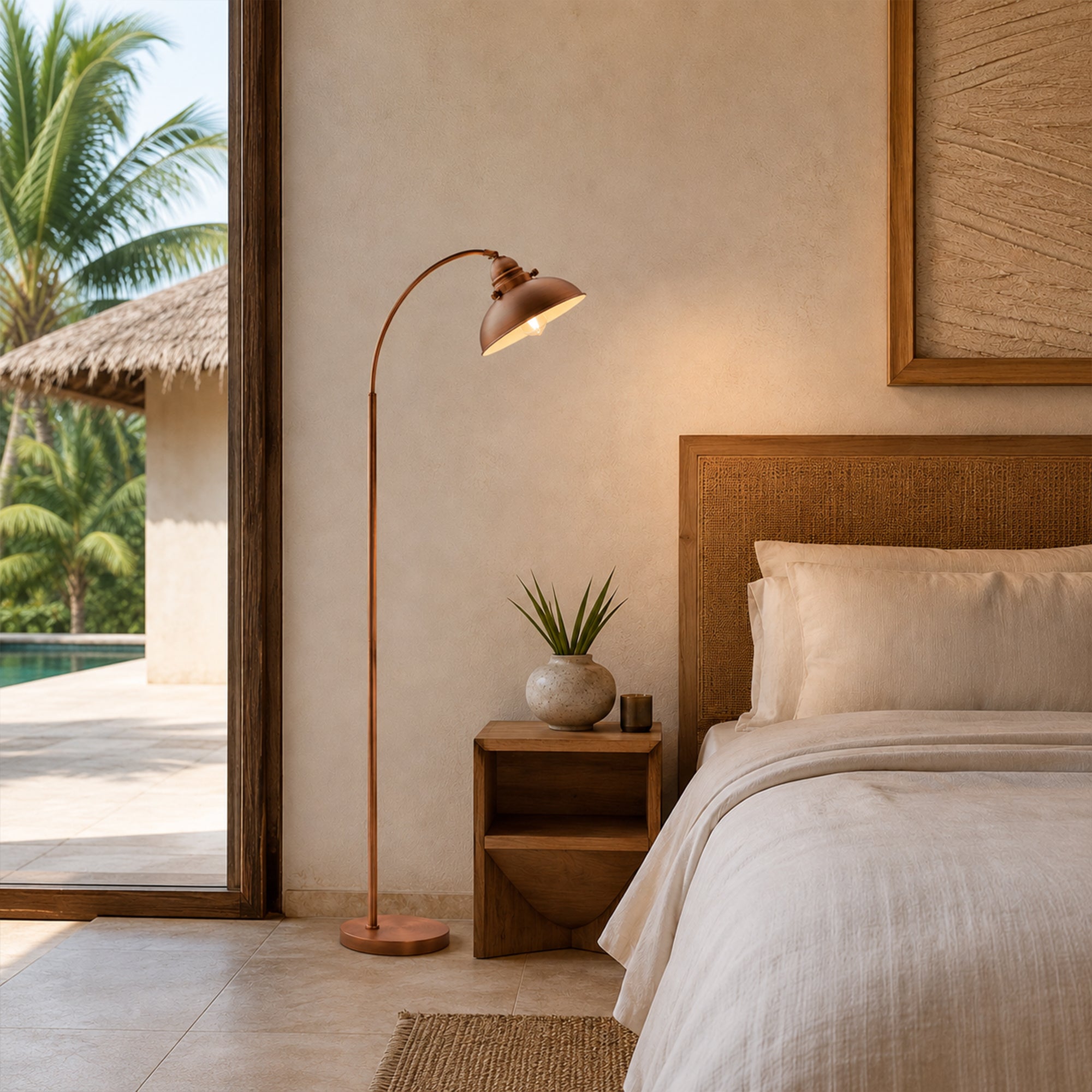 Manor Metal Floor Lamp - Antique Copper