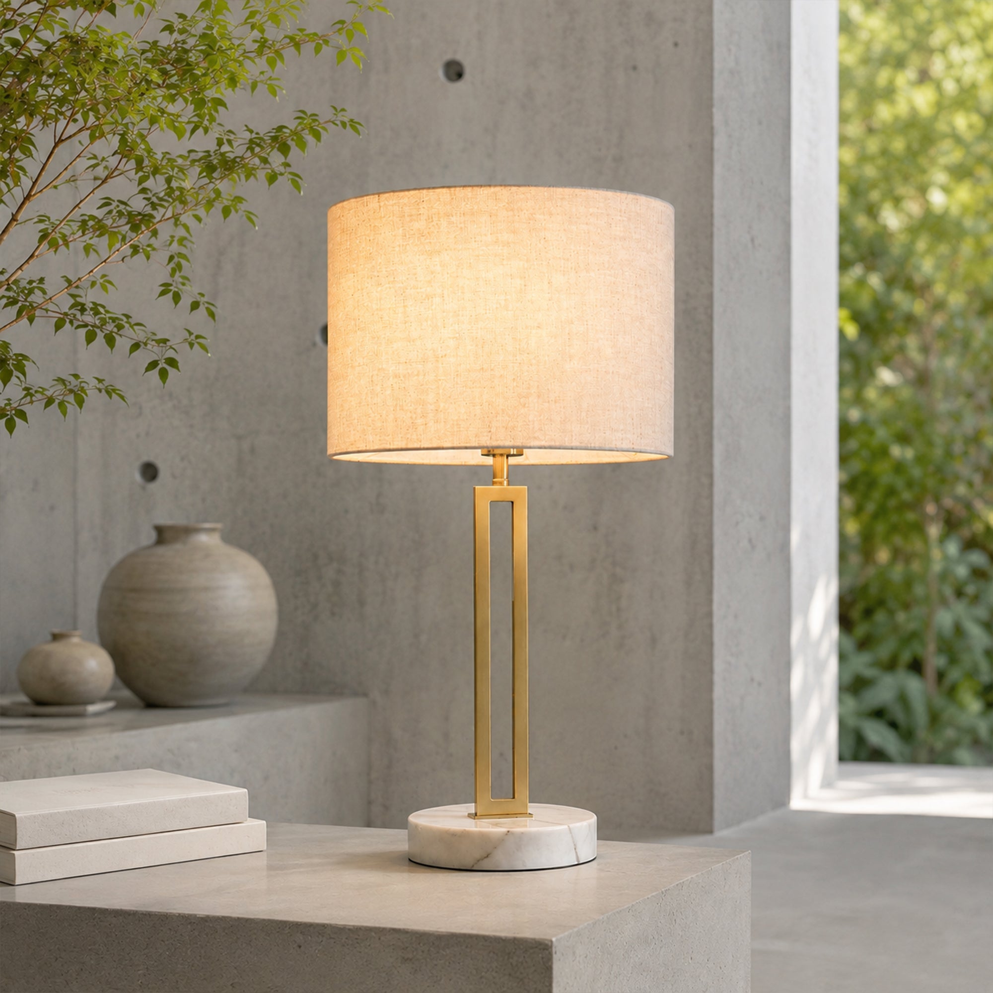 Margleus Table Lamp with Marble Base