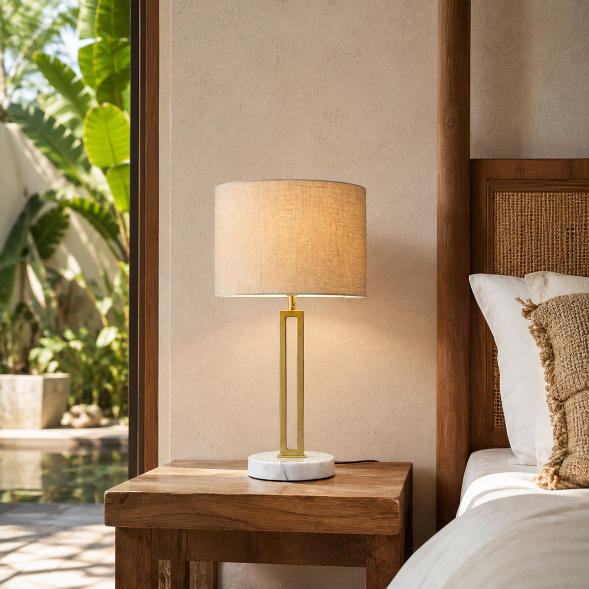 Margleus Table Lamp with Marble Base