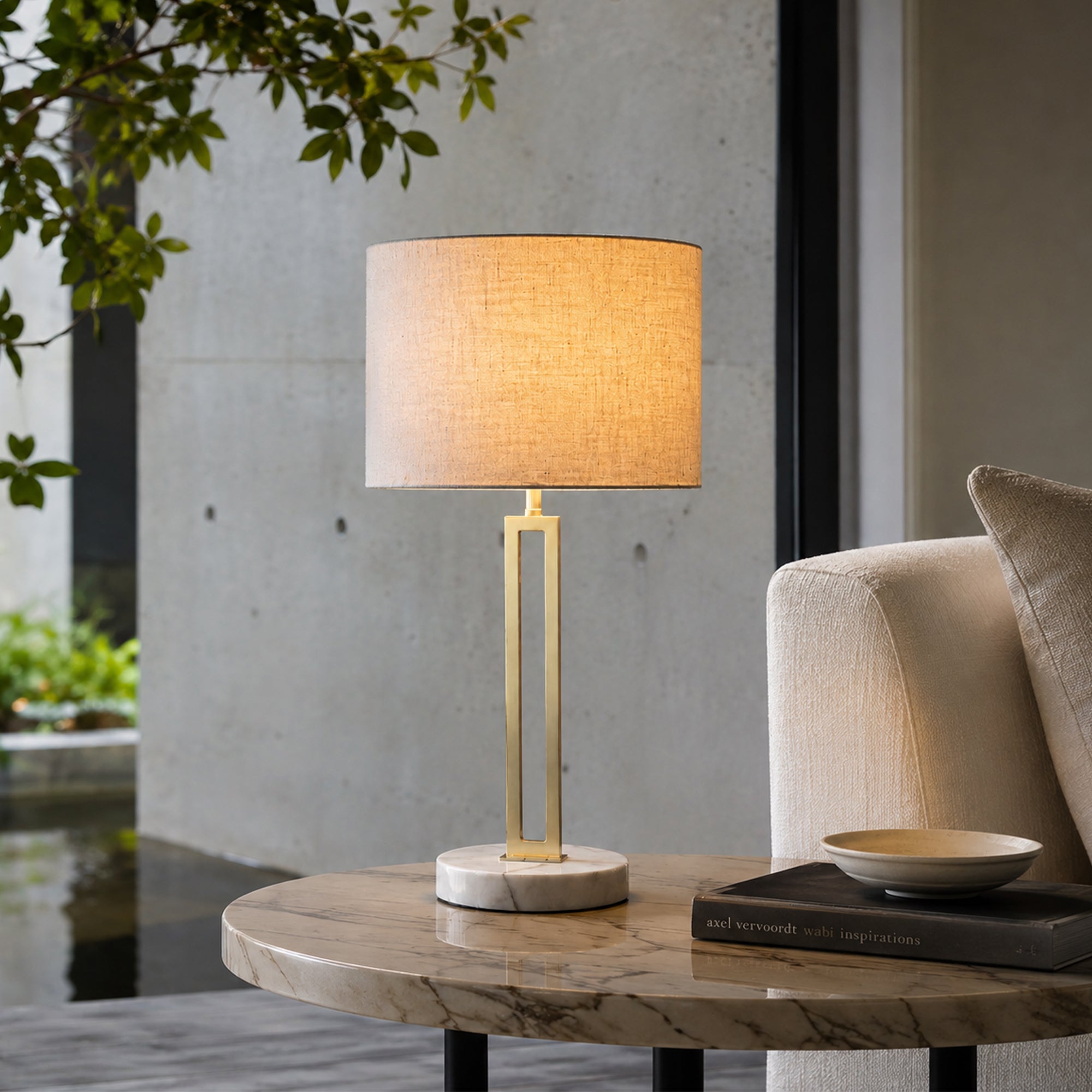 Margleus Table Lamp with Marble Base