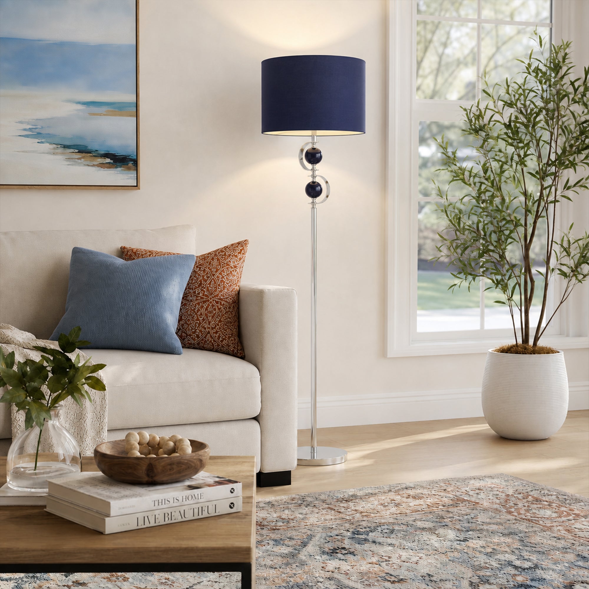 Rialto Floor Lamp - Navy