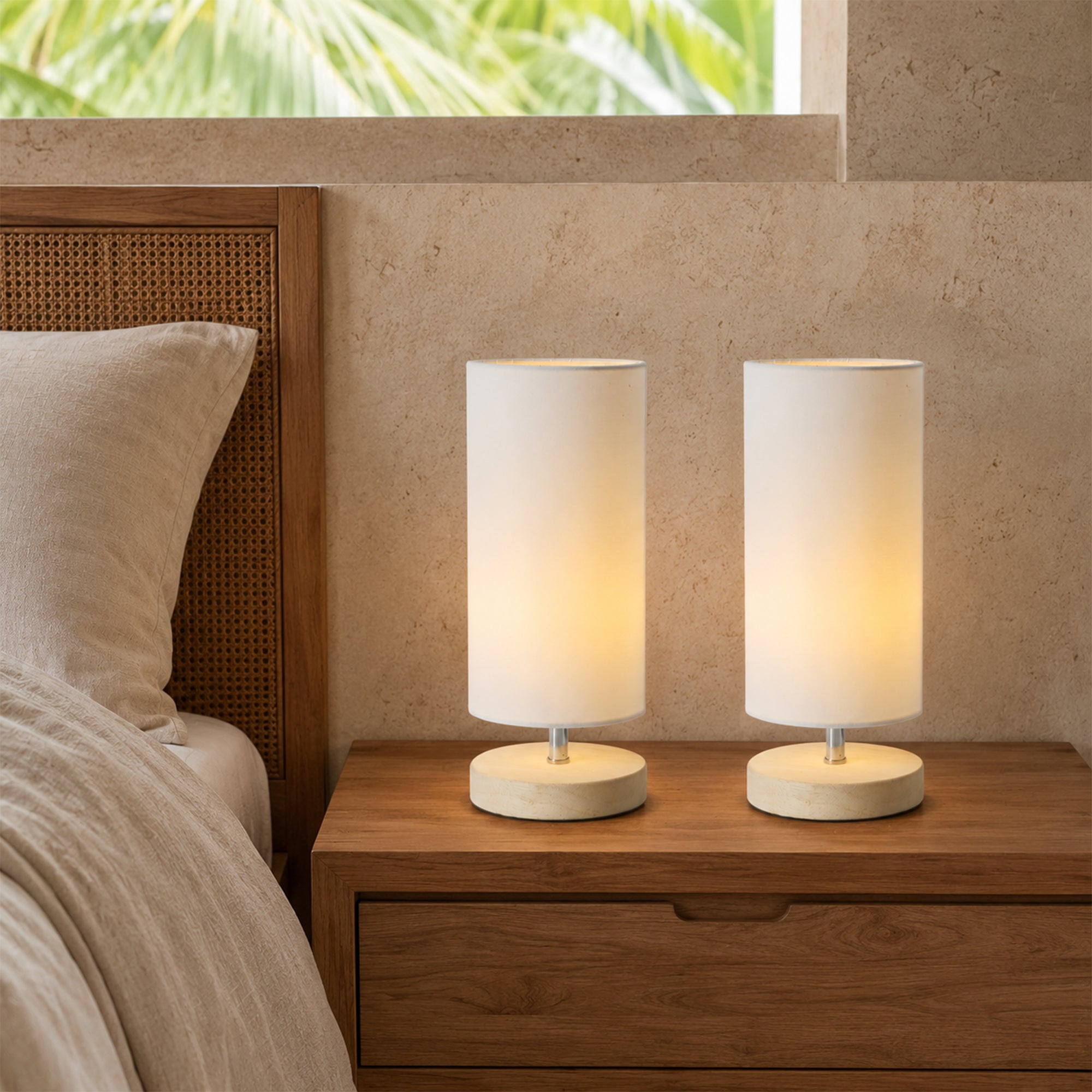 Set of 2 Mano Cylinder Table Lamp