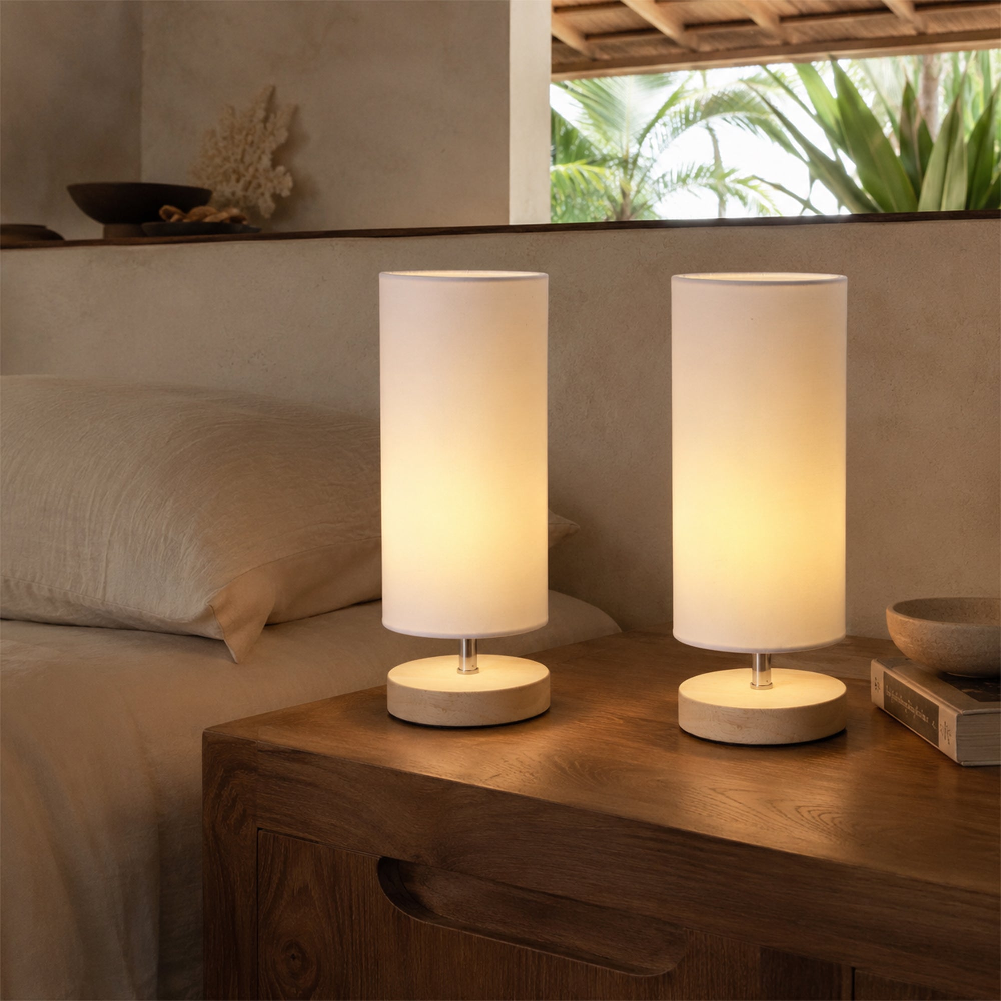 Set of 2 Mano Cylinder Table Lamp