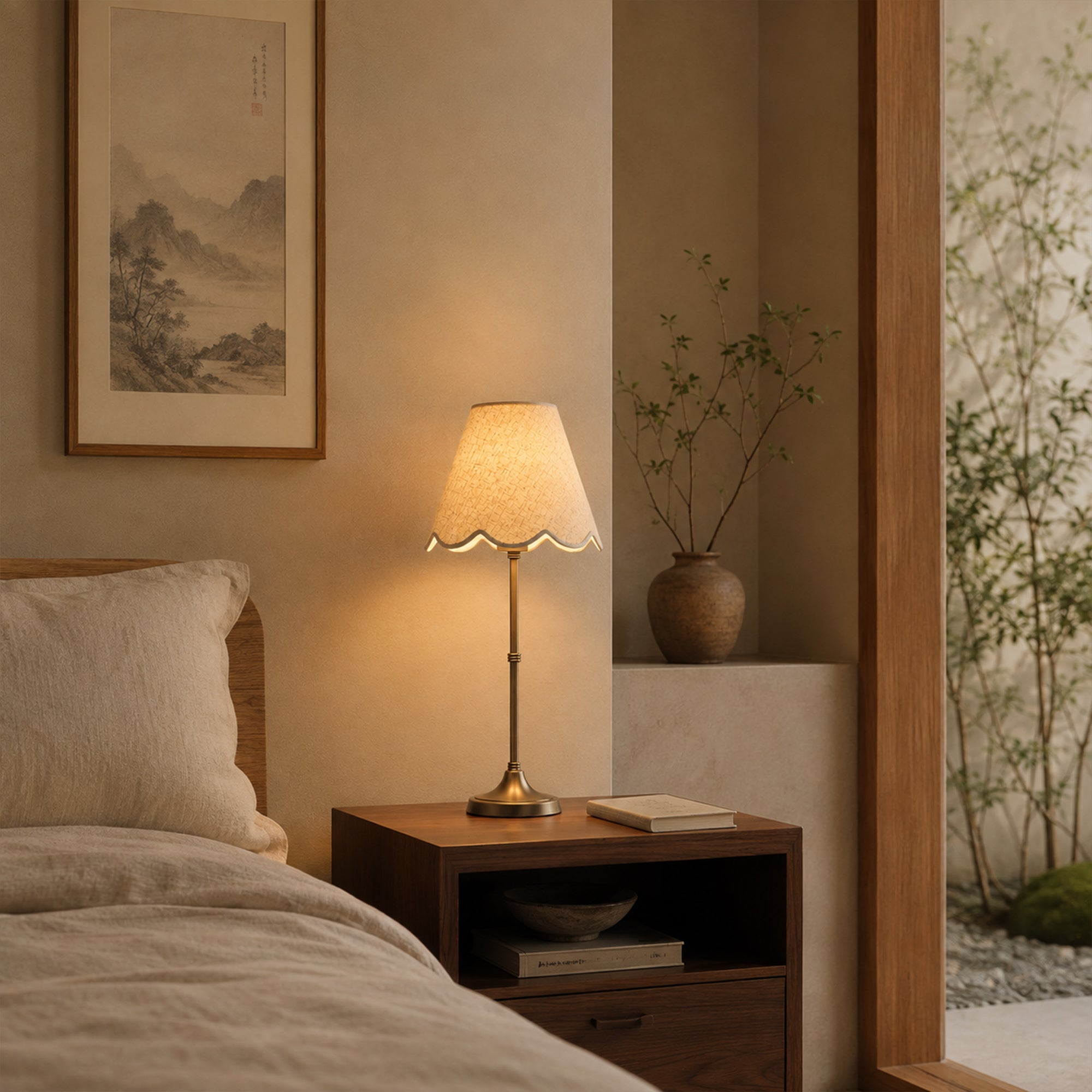 Lottie Table Lamp - Linen Colour
