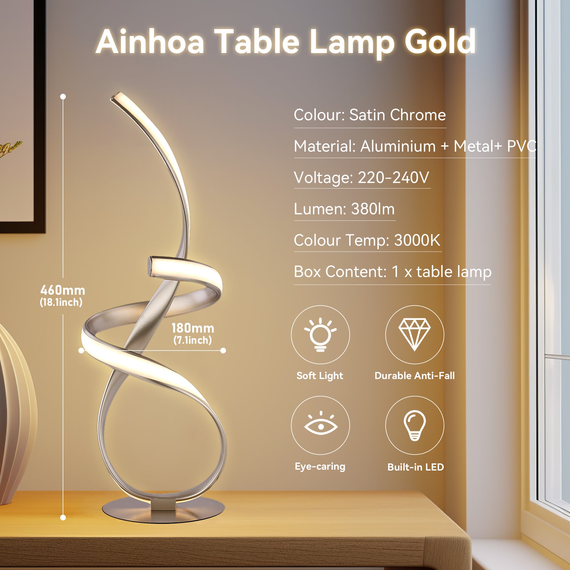 Ainhoa LED Table Lamp Gold