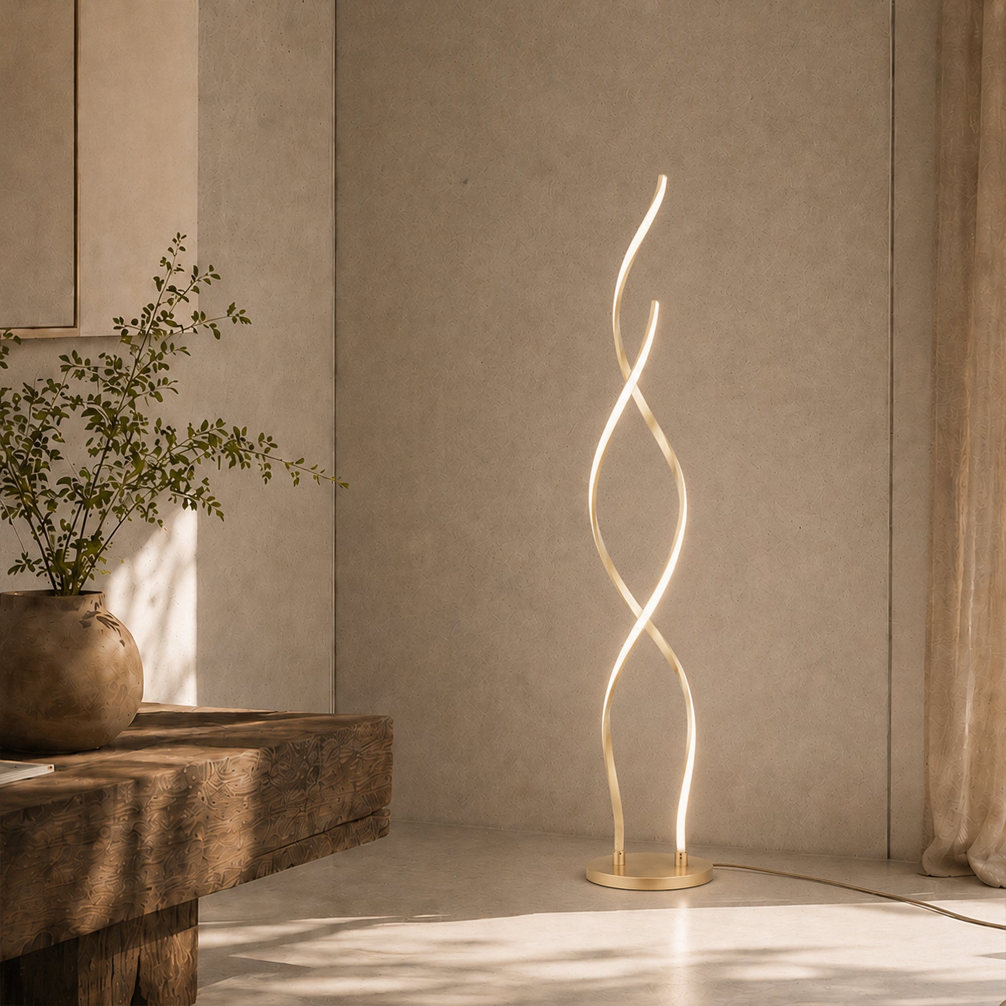 Acropora LED Floor Lamp - Gold