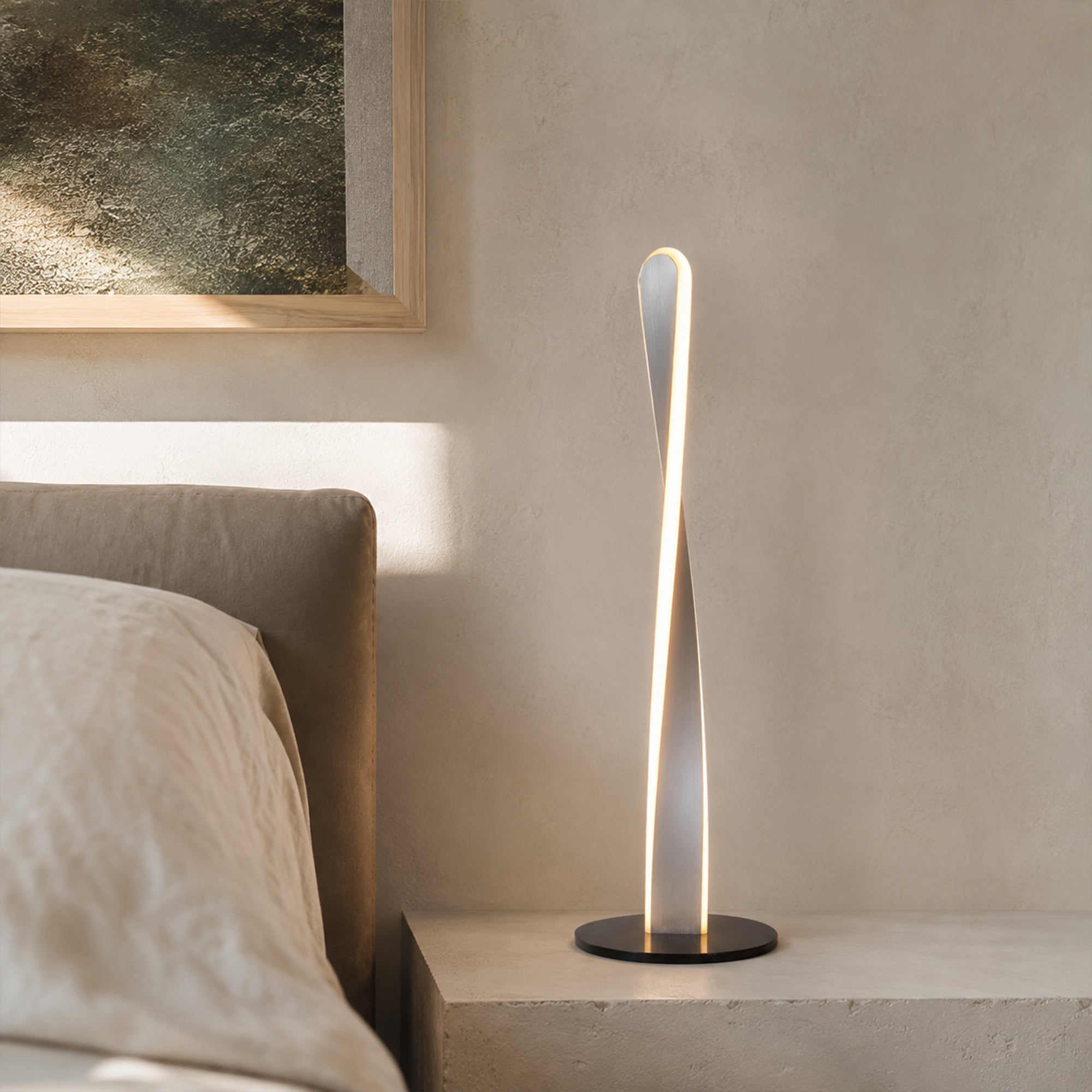 Enhalus LED Table Lamp - Brushed Chrome