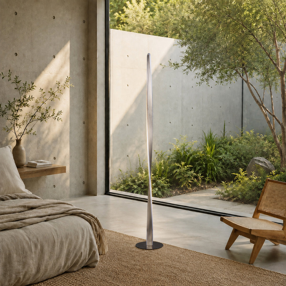 Enhalus LED Floor Lamp - Brushed Chrome