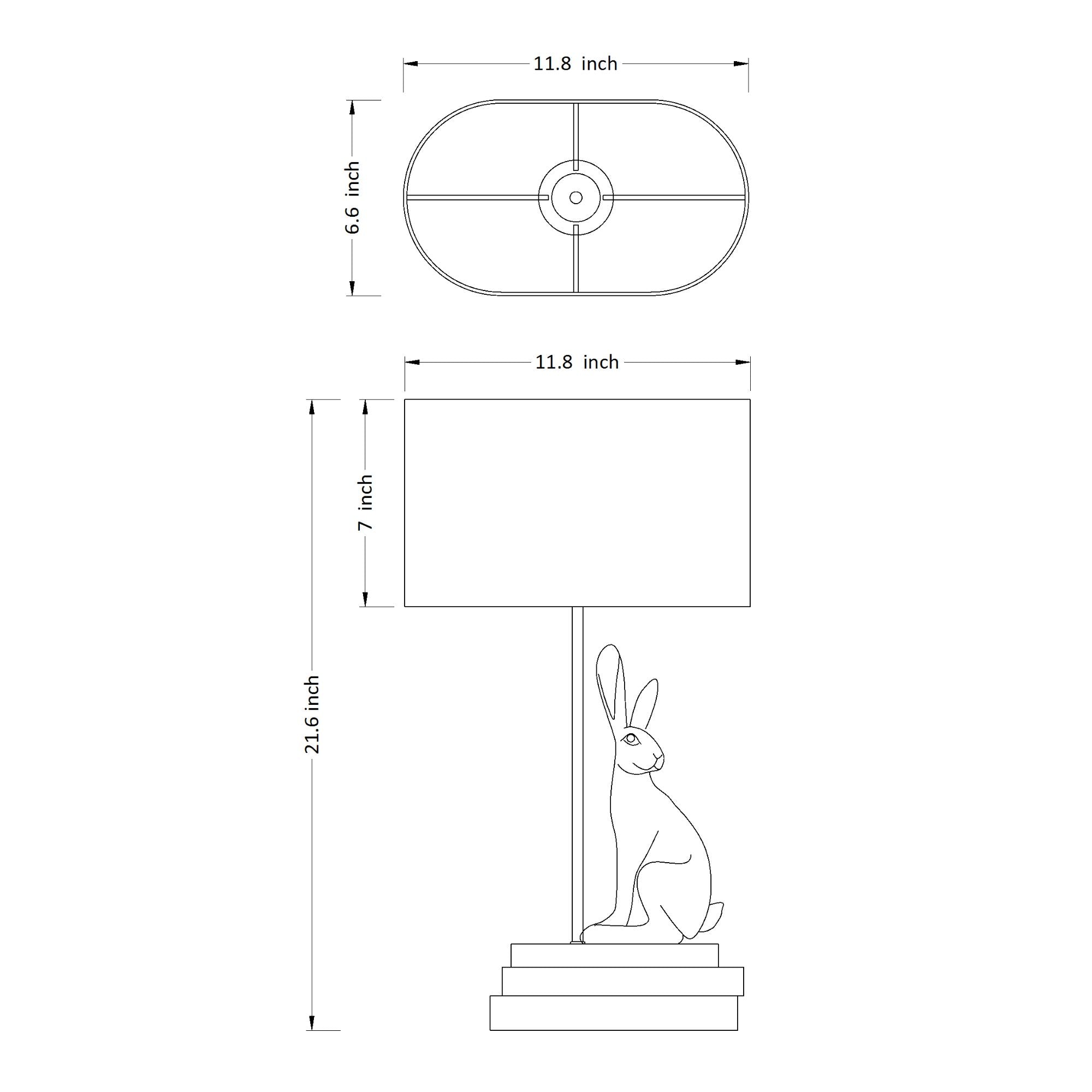 Rabbit Regal Table Lamp - Gold