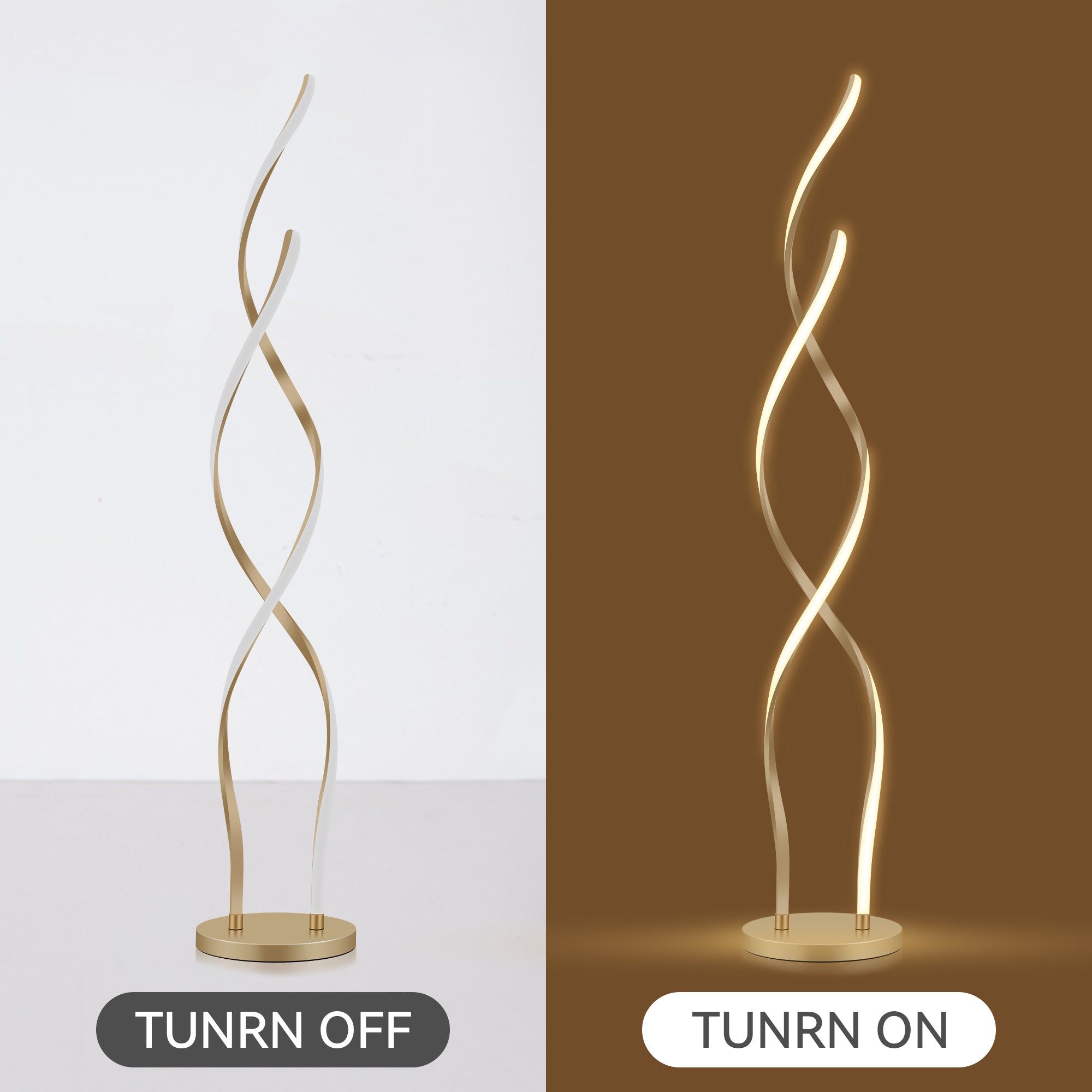 Acropora LED Floor Lamp - Gold