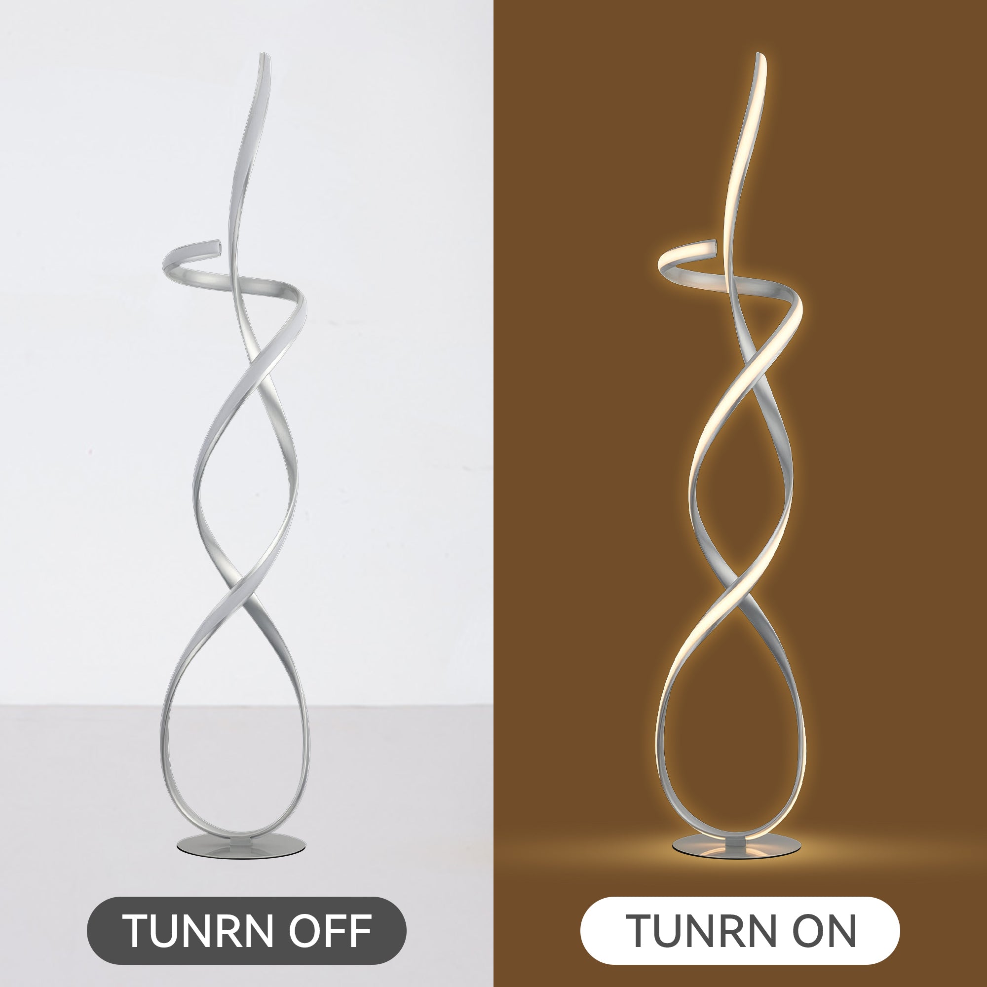Ainhoa LED Floor Lamp - Satin Chrome