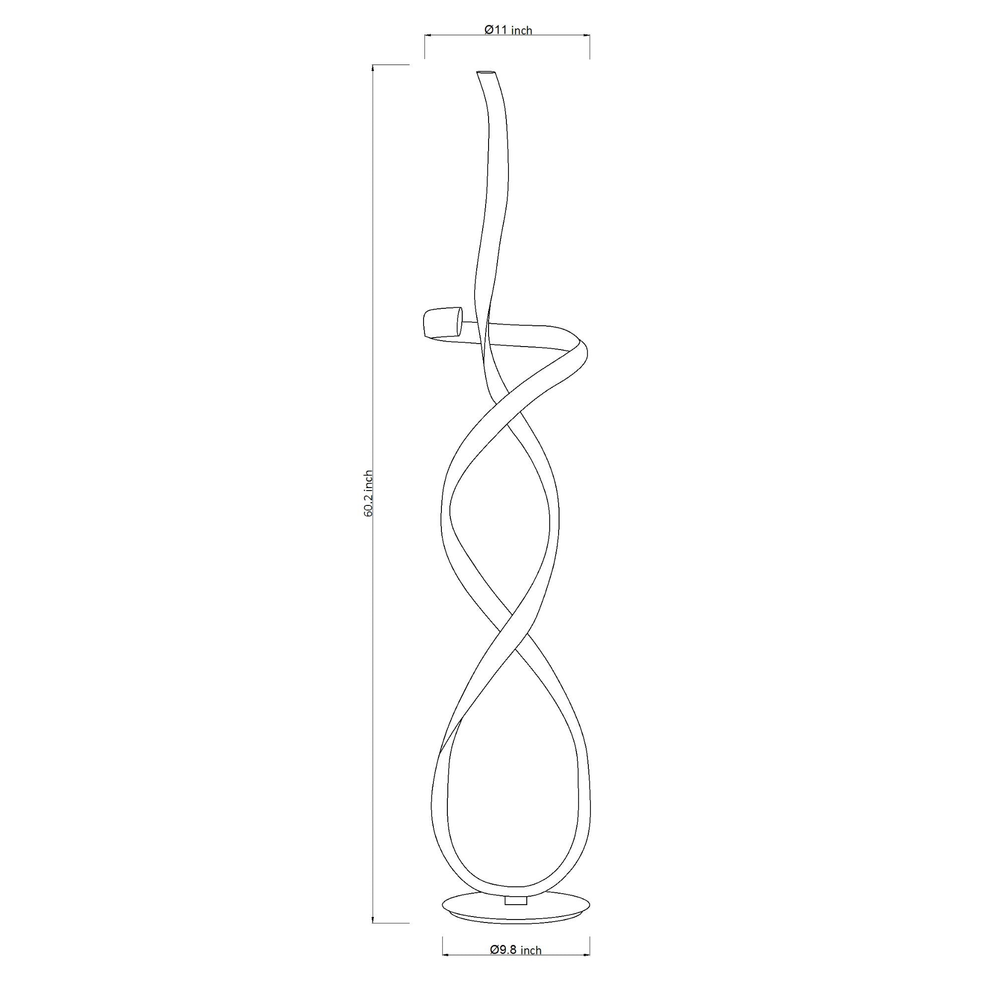 Ainhoa LED Floor Lamp - Satin Chrome