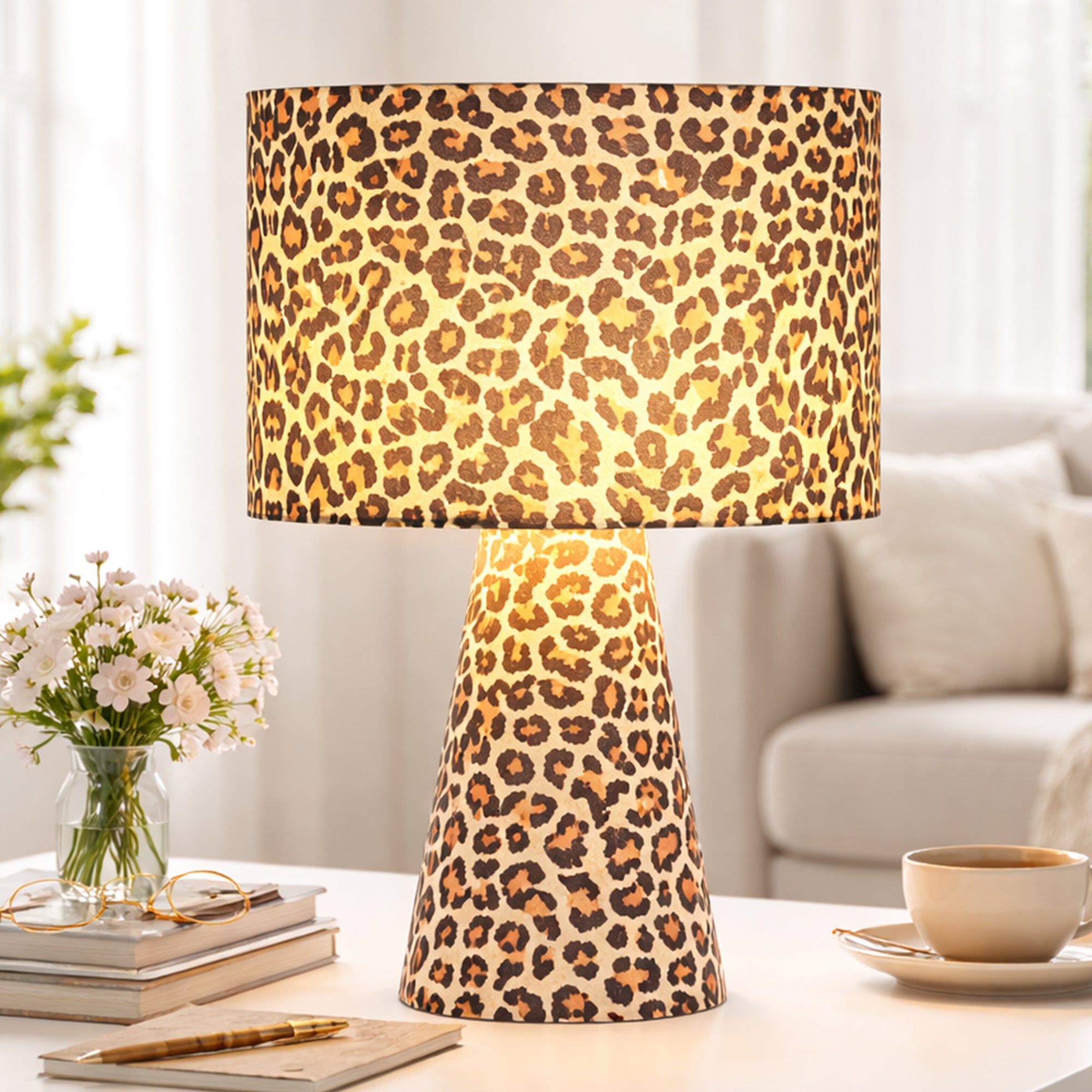 Momo Table Lamp - Leopard