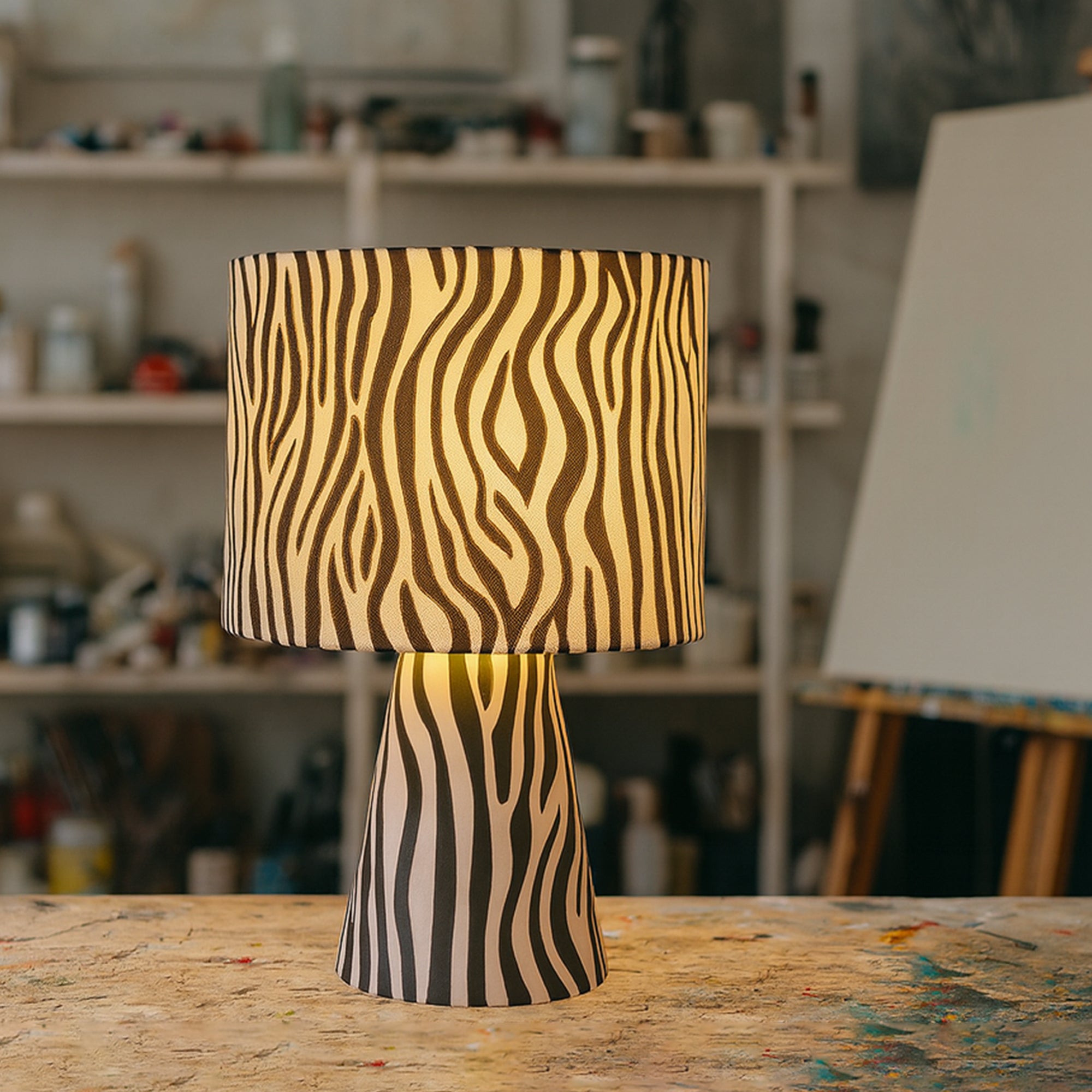 Momo Table Lamp - Zebra