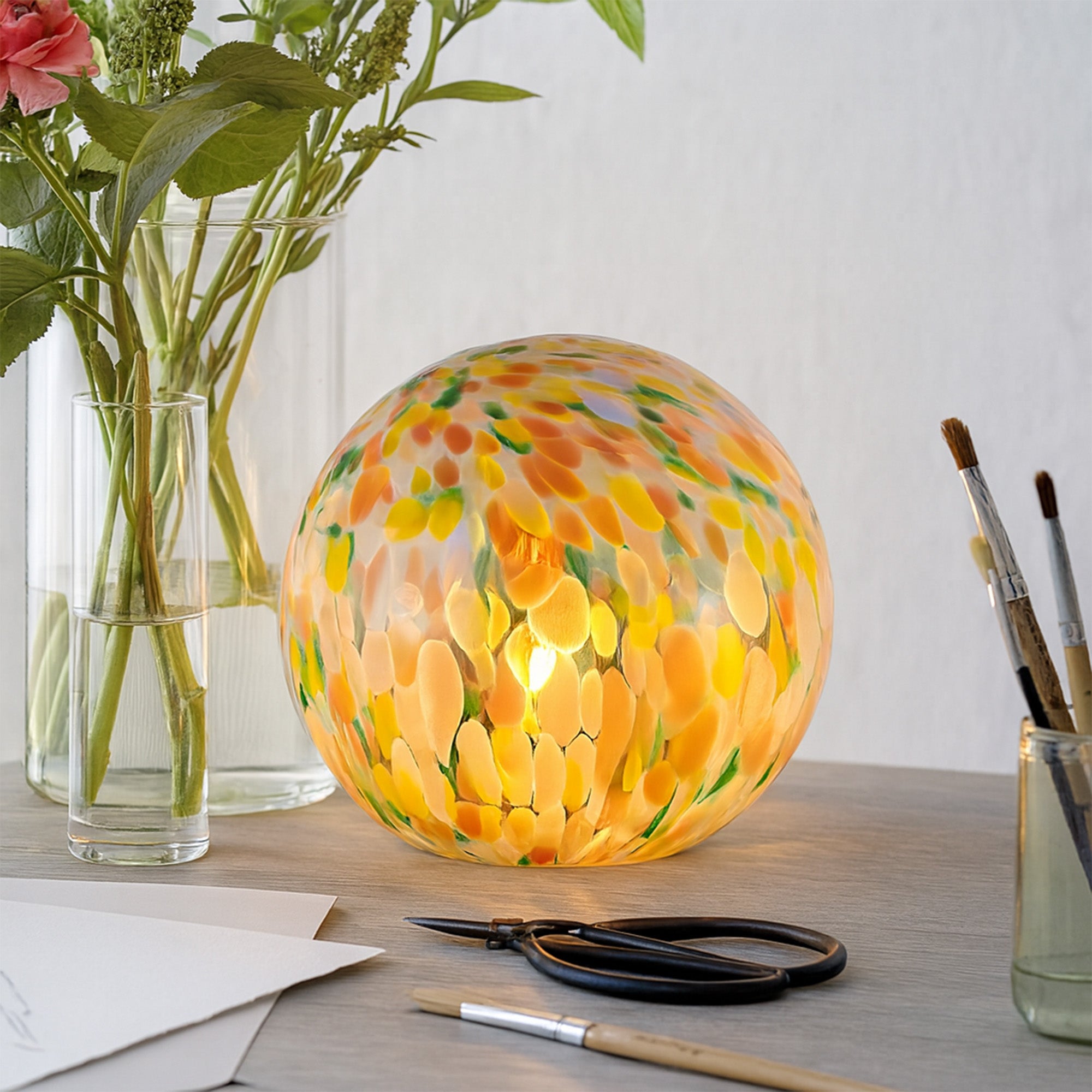 Lyra Glass Ball Lamp - Colour Speckle