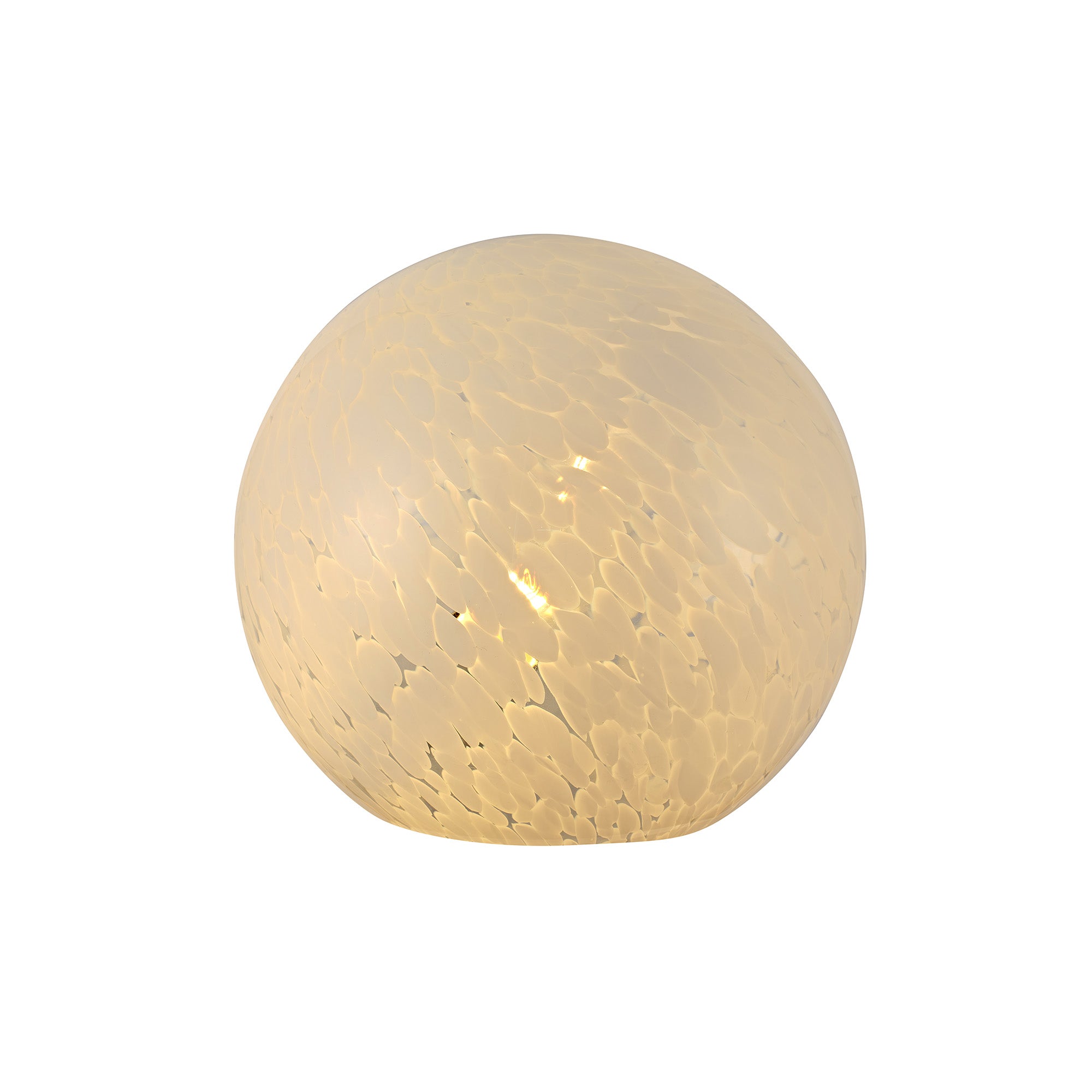 Lyra Glass Ball Lamp - White Speckle