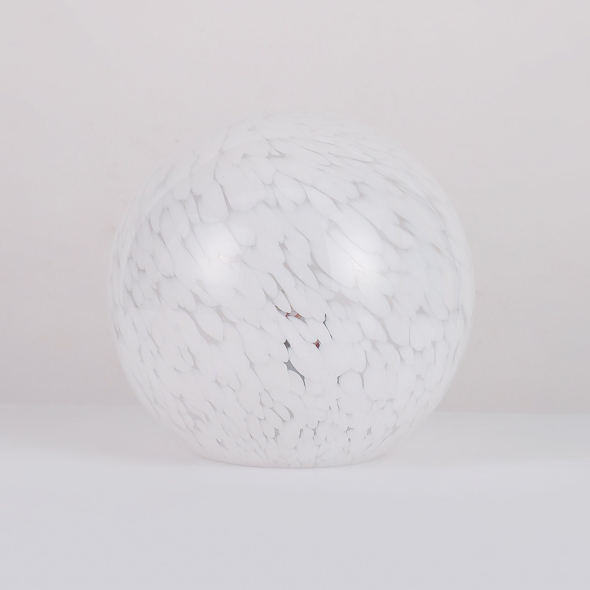 Lyra Glass Ball Lamp - White Speckle