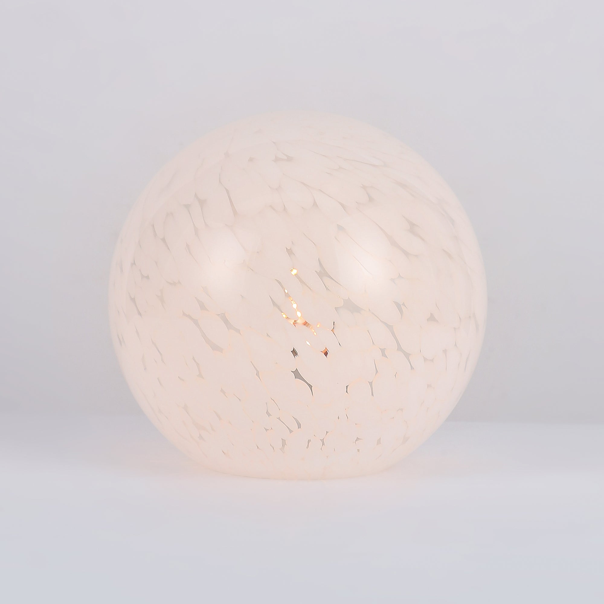 Lyra Glass Ball Lamp - White Speckle